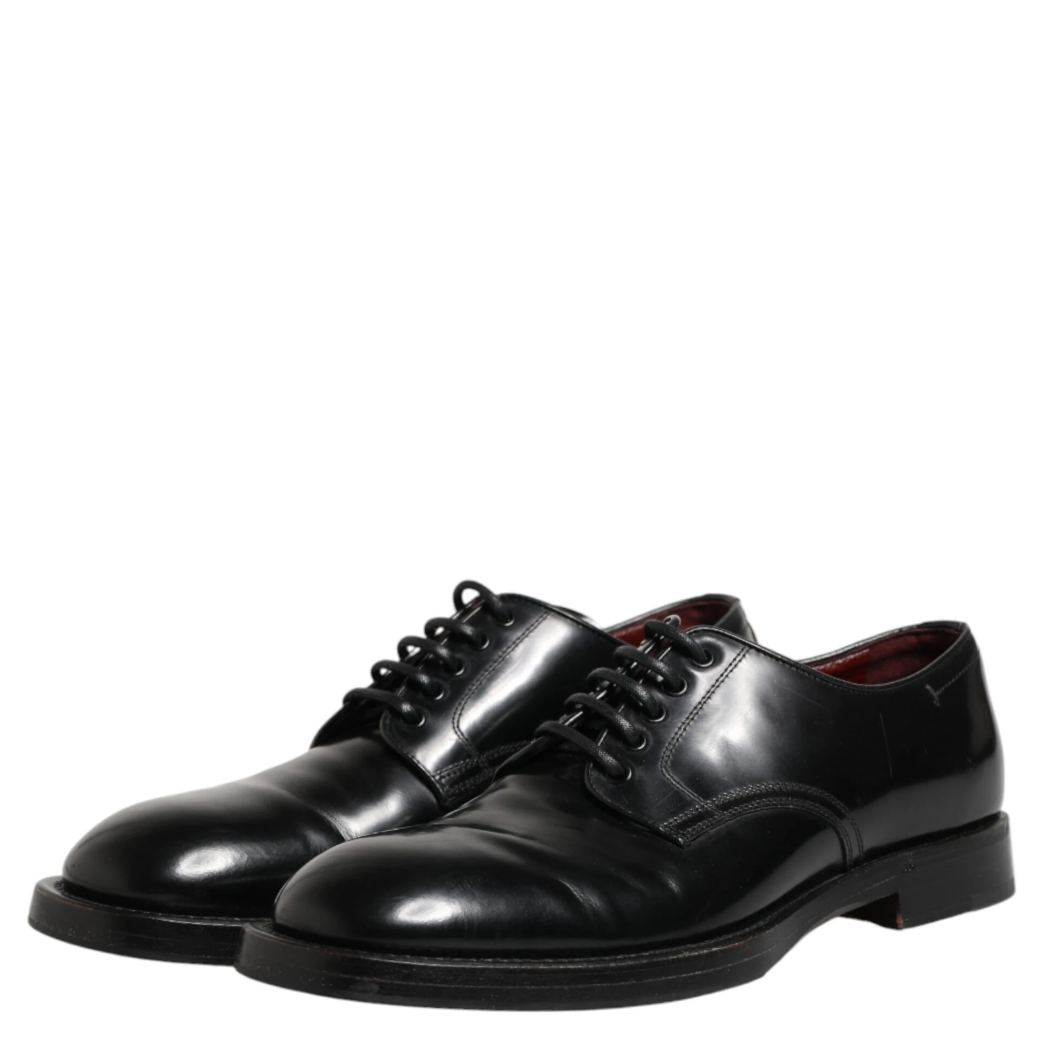 Black Lace Up Leather Dress Derby Men Shoes