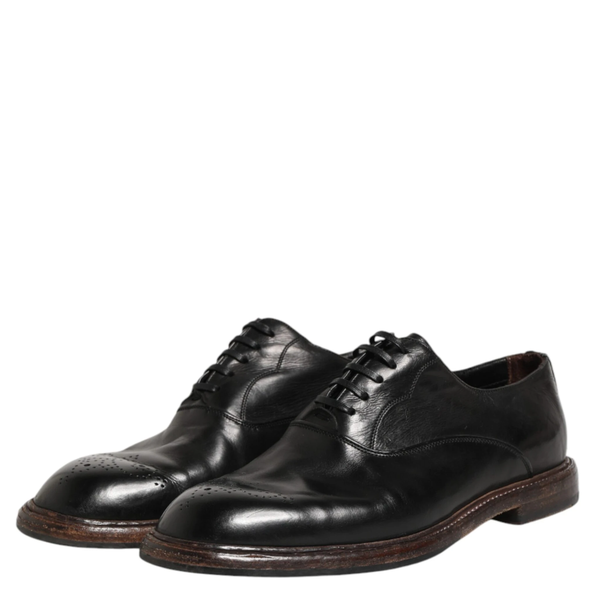Black Calfskin Leather Oxford Dress Shoes