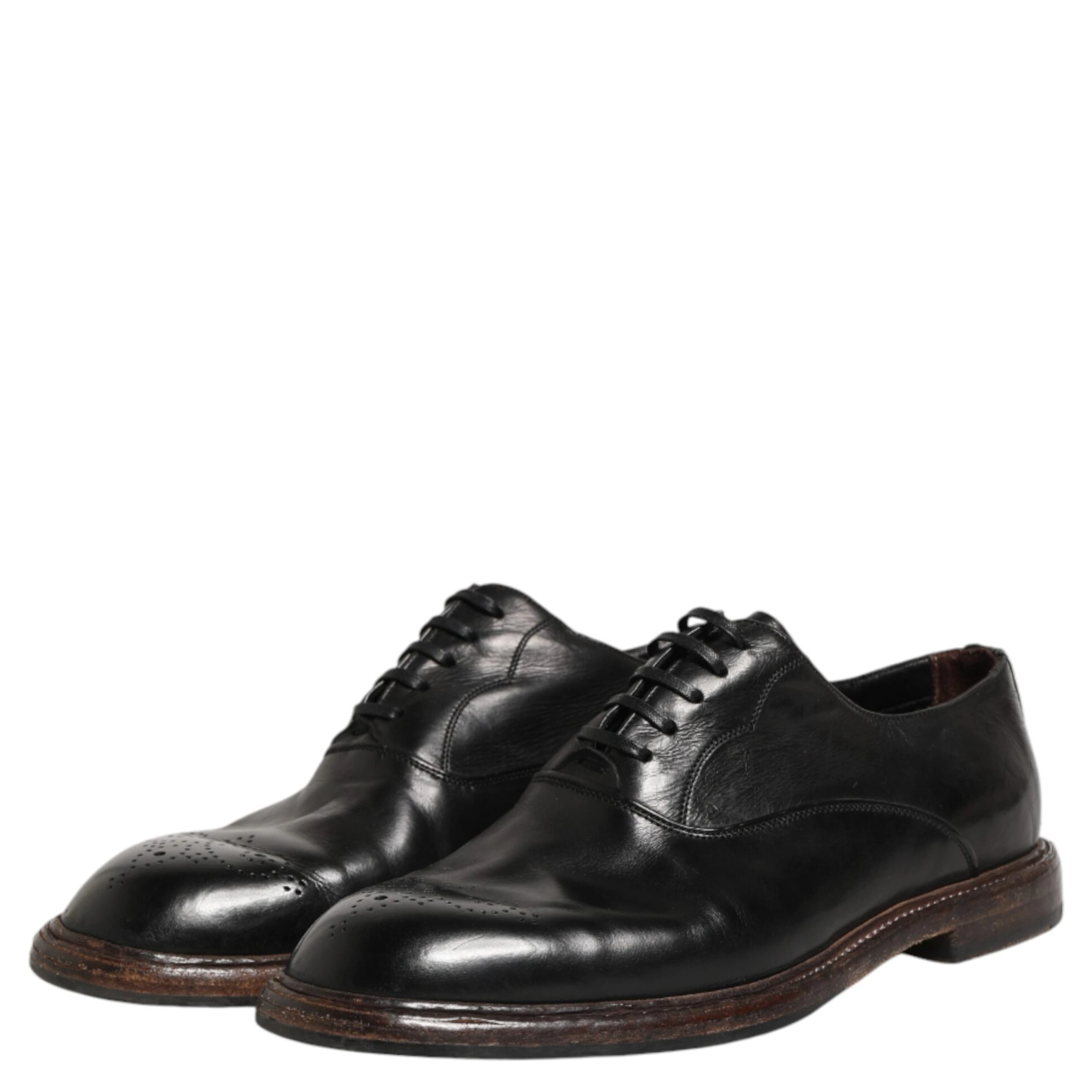 Black Calfskin Leather Oxford Dress Shoes