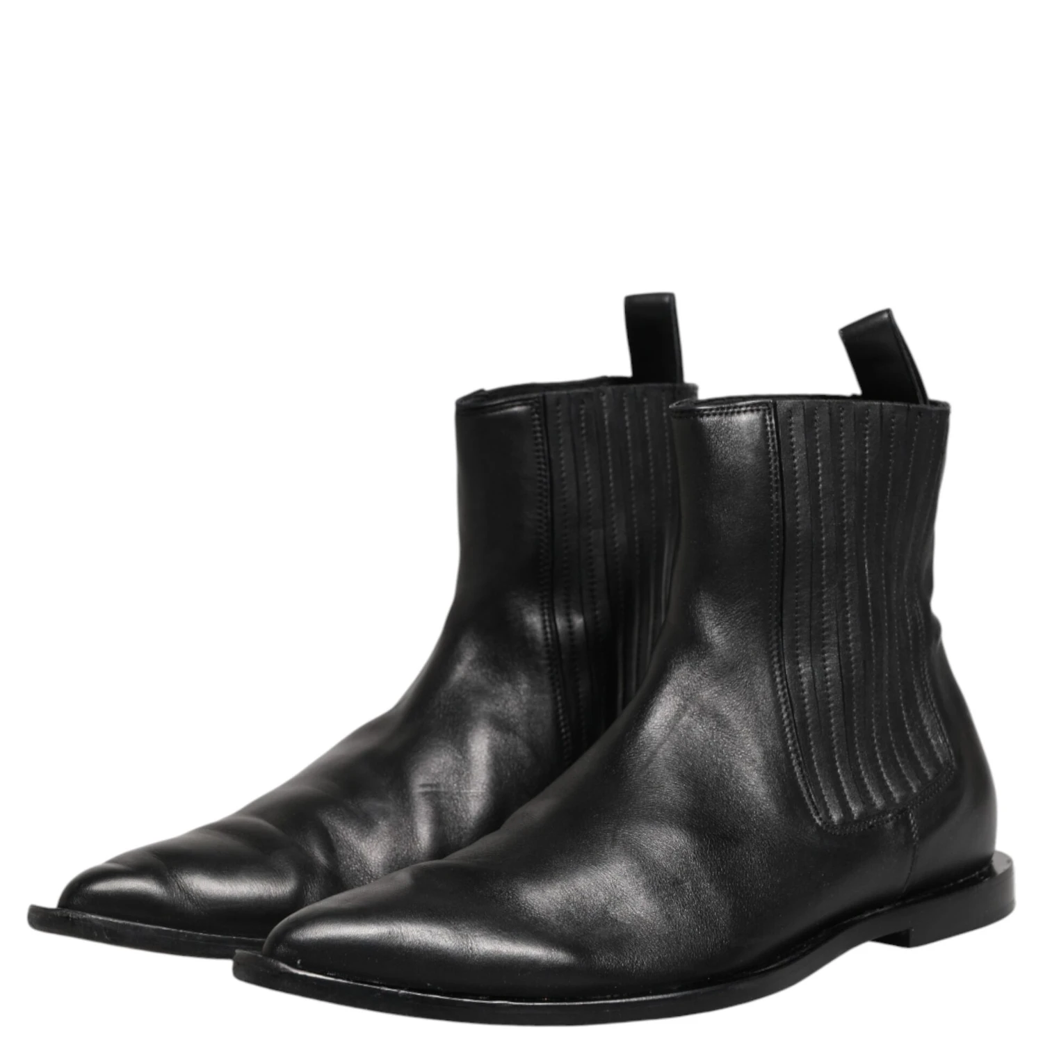 Black Chelsea Men Short Ankle Boots Shoes
