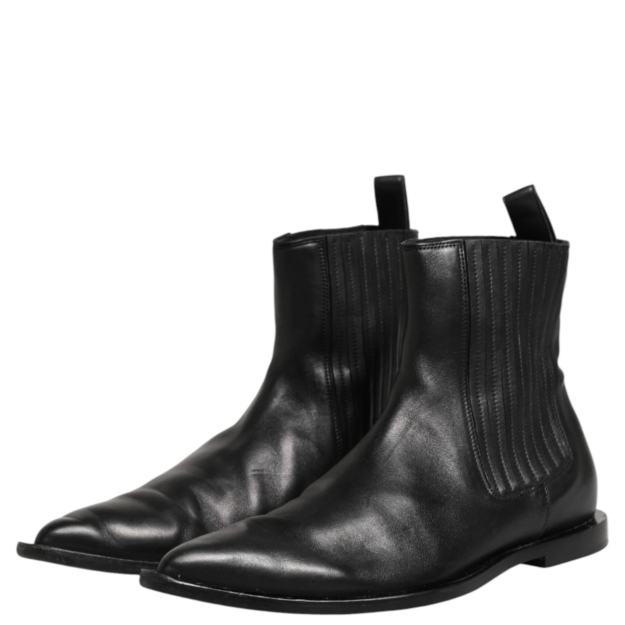 Black Chelsea Men Short Ankle Boots Shoes