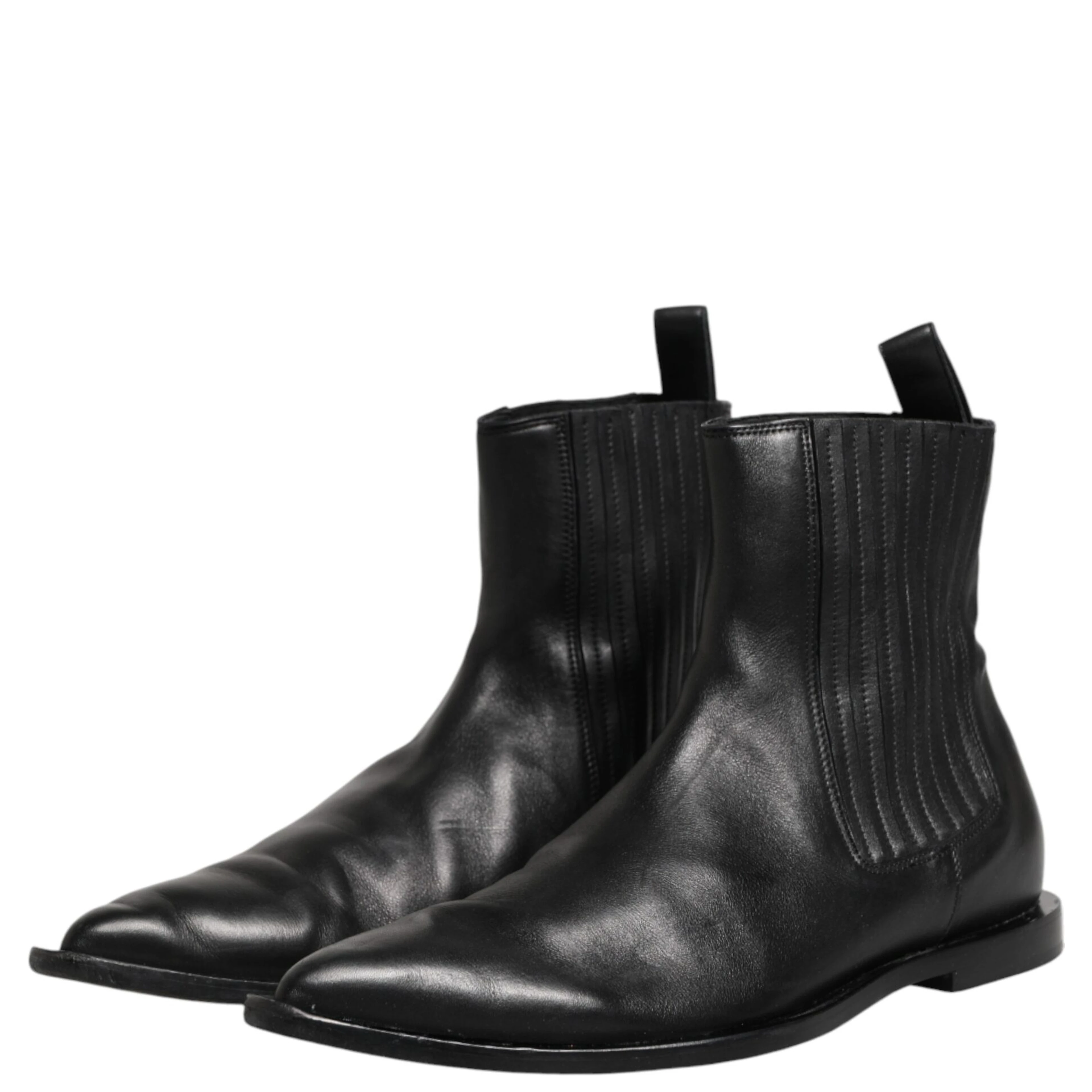 Black Chelsea Men Short Ankle Boots Shoes