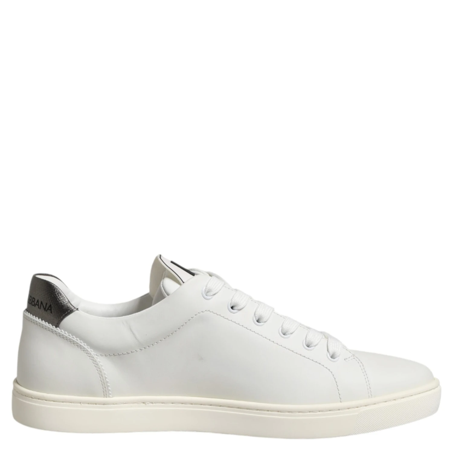 White Leather Sacred Heart Patch Sneakers Shoes