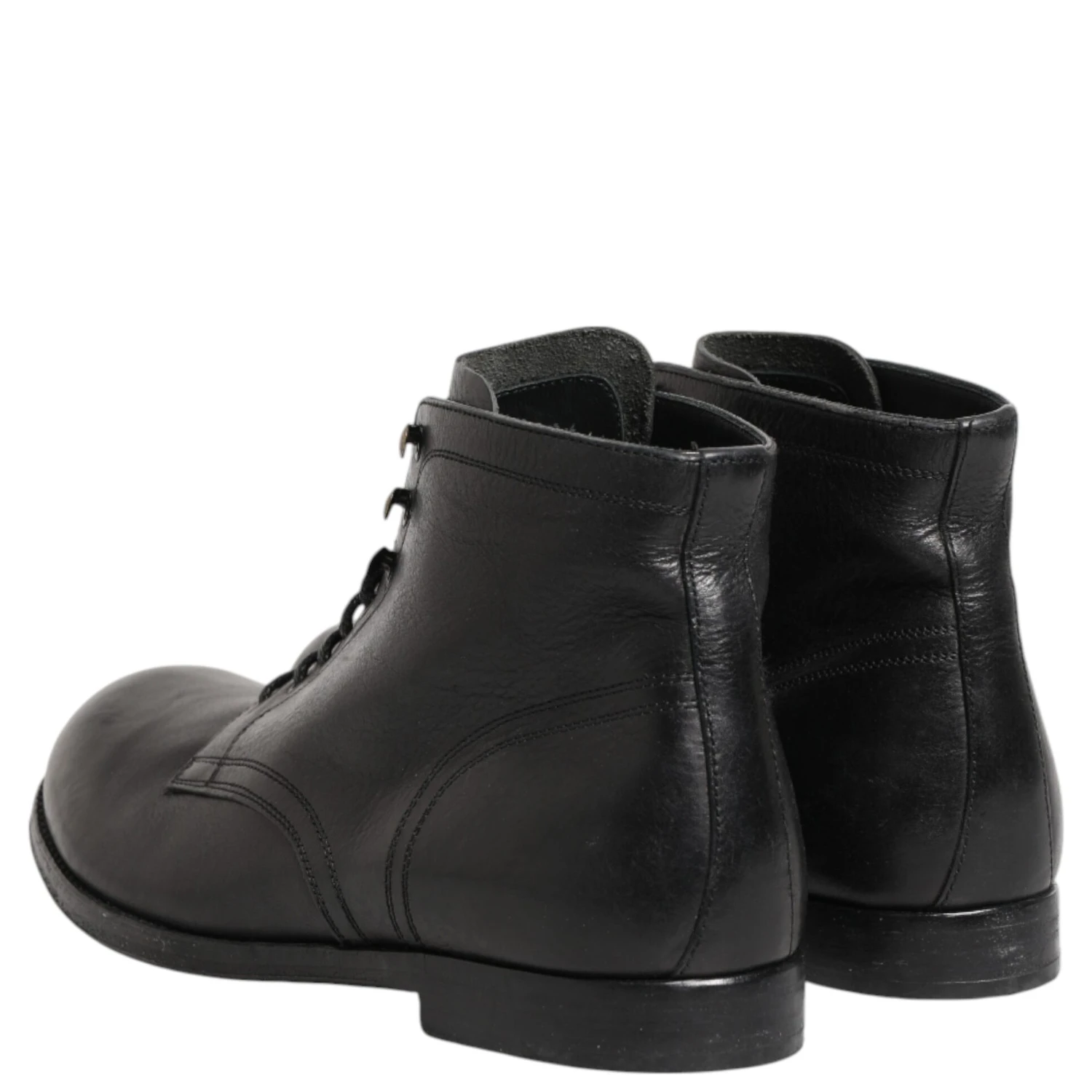 Black Lace Up Short Ankle Boots Men Shoes