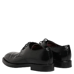 Black Lace Up Leather Dress Derby Men Shoes