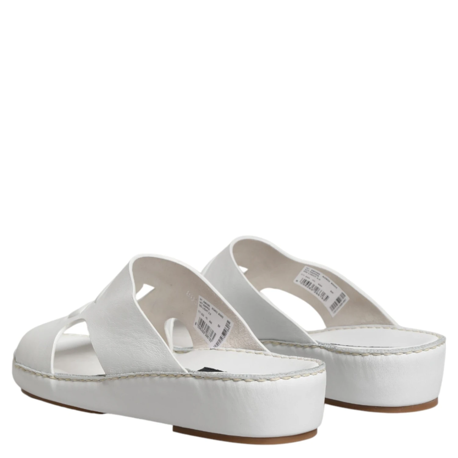 White DG Cutout Slides Slippers Flats Shoes