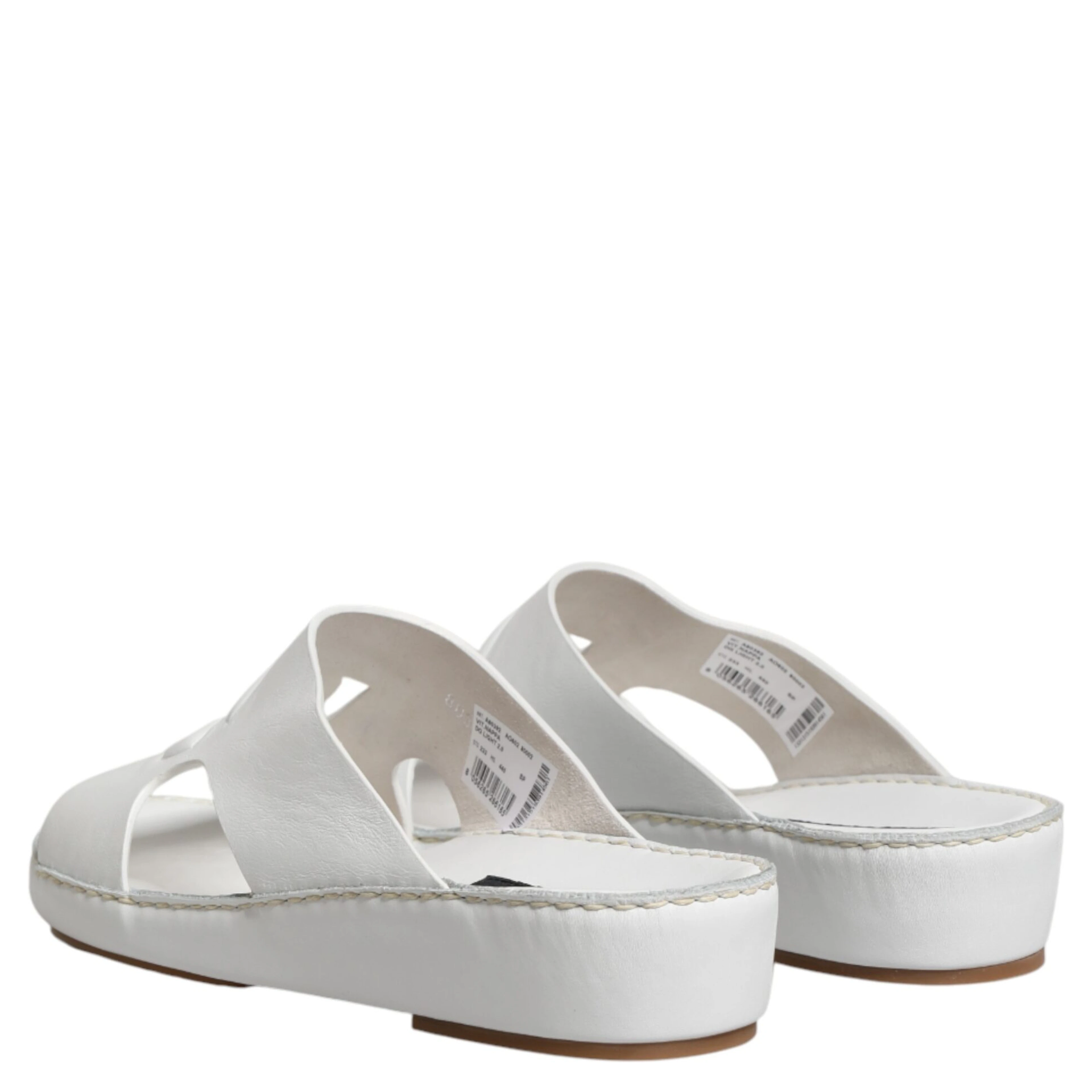 White DG Cutout Slides Slippers Flats Shoes