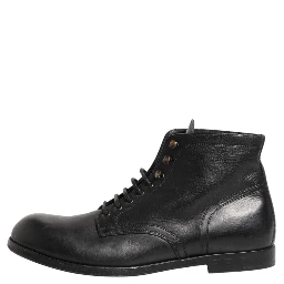 Black Lace Up Short Ankle Boots Men Shoes