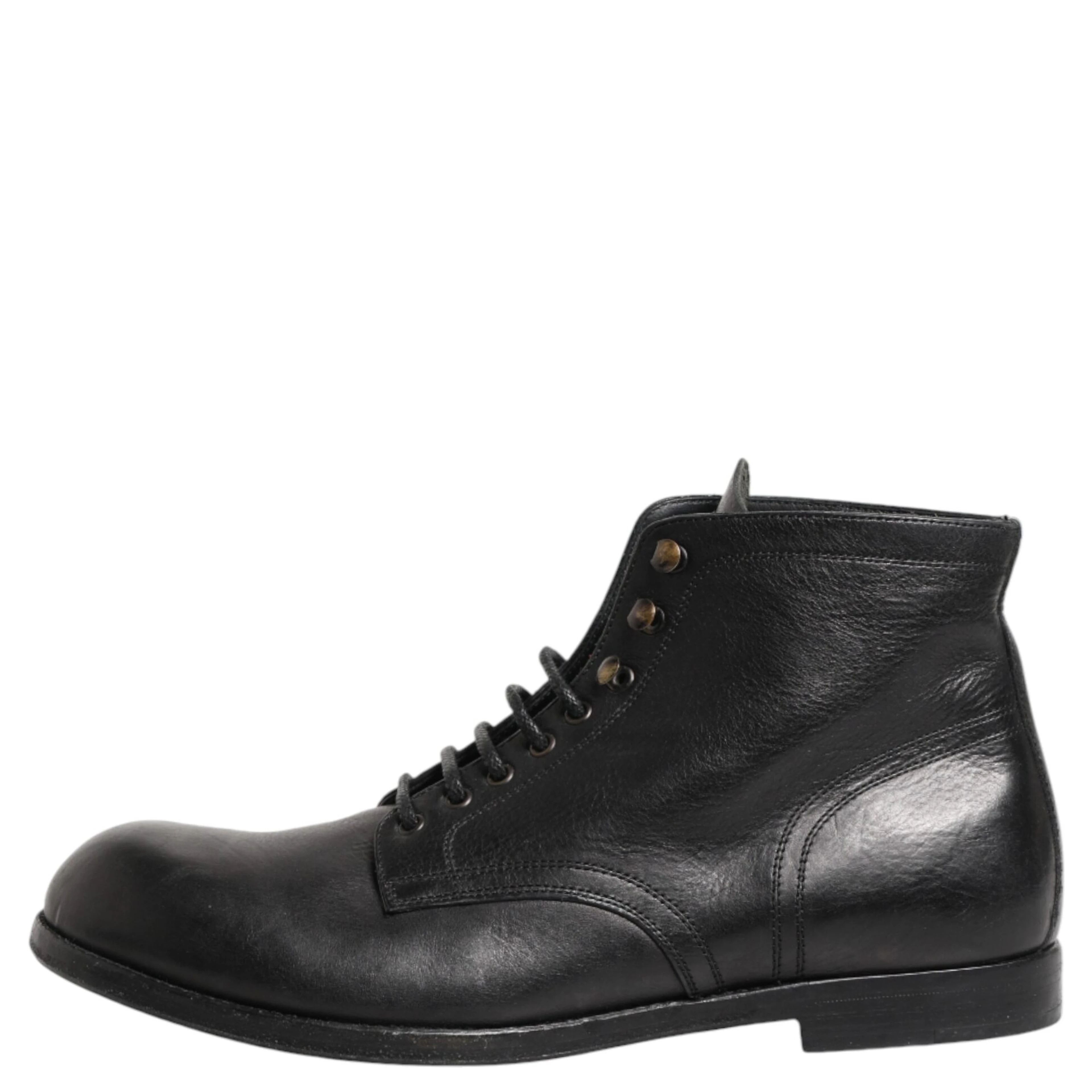 Black Lace Up Short Ankle Boots Men Shoes