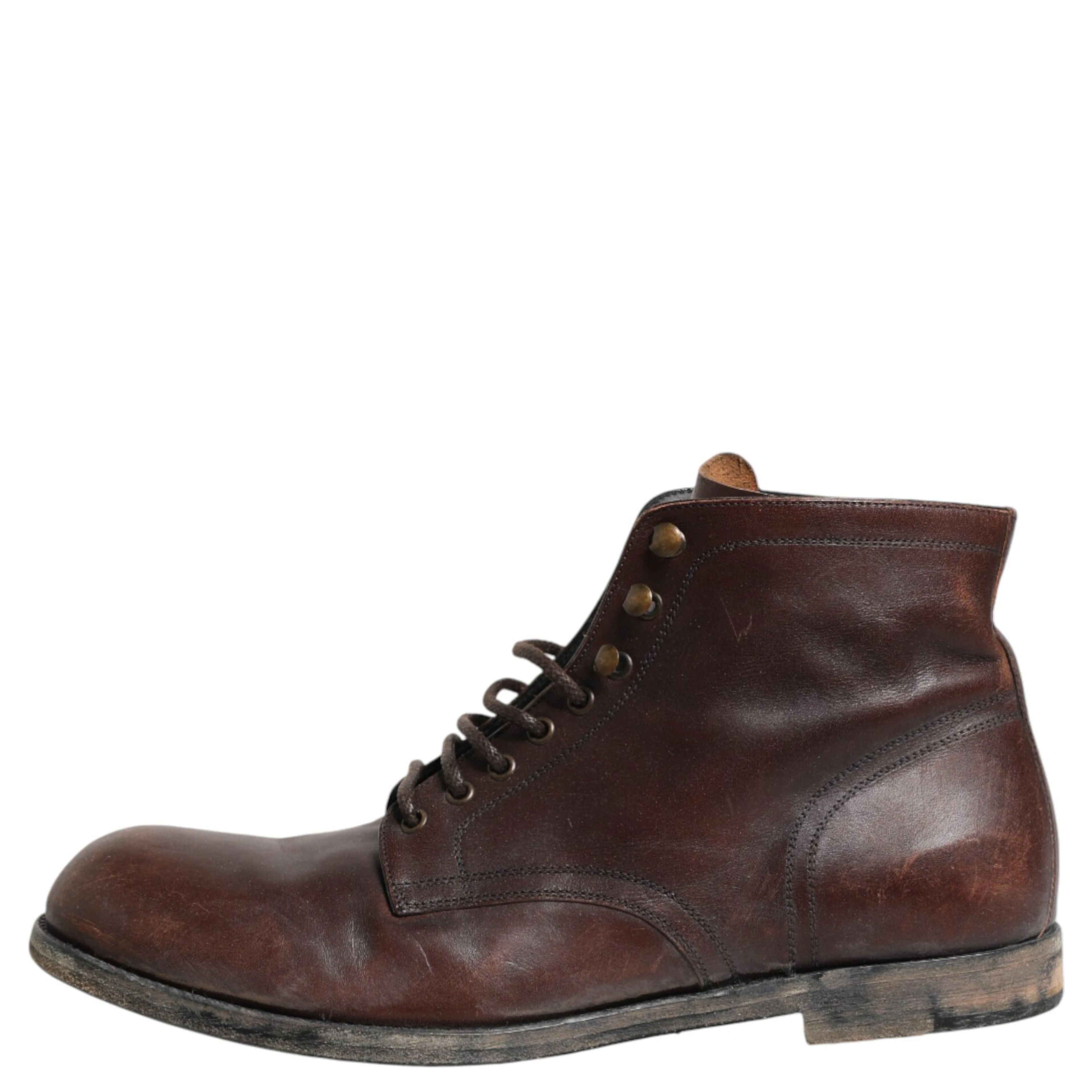 Brown Lace Up Short Ankle Boots Men Shoes