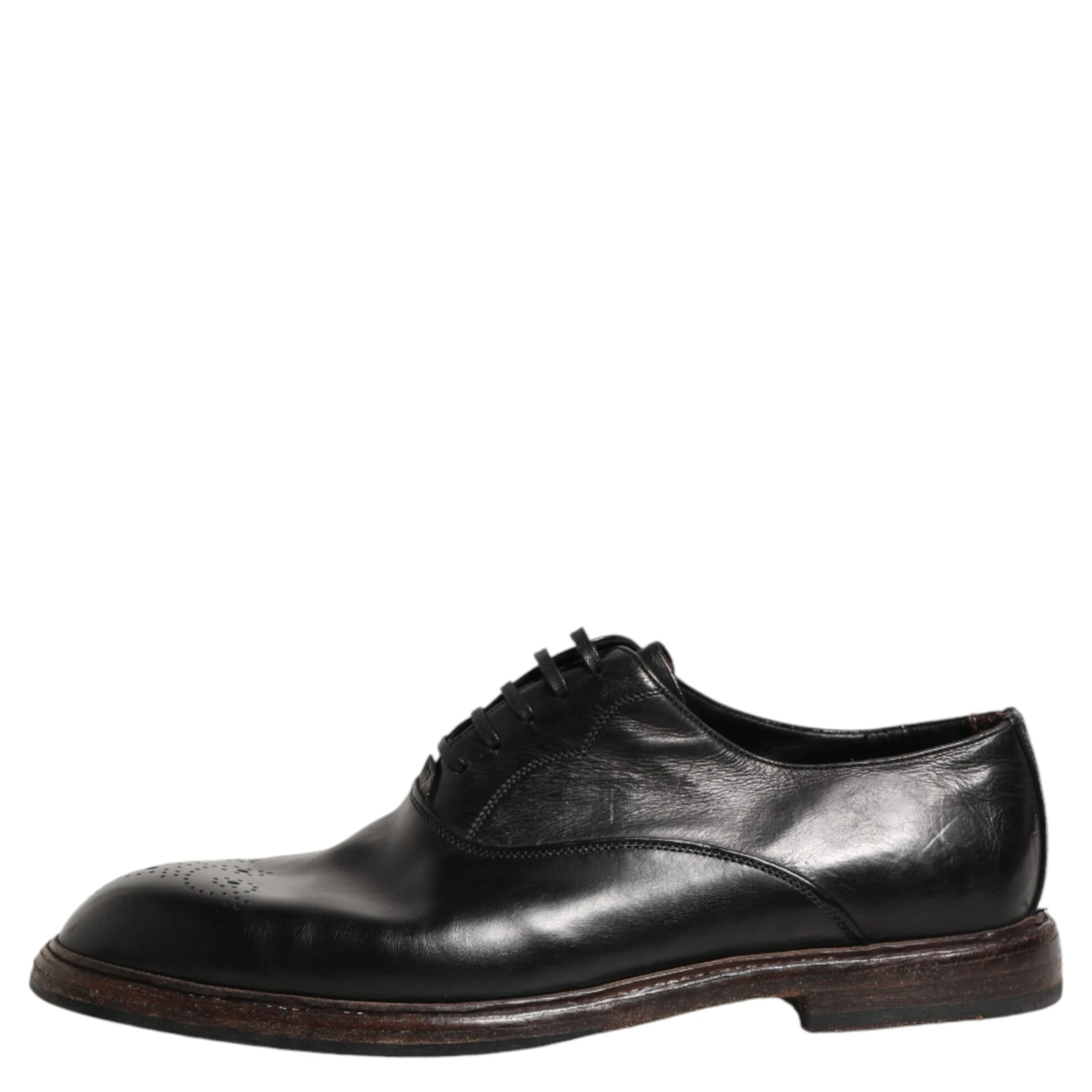 Black Calfskin Leather Oxford Dress Shoes