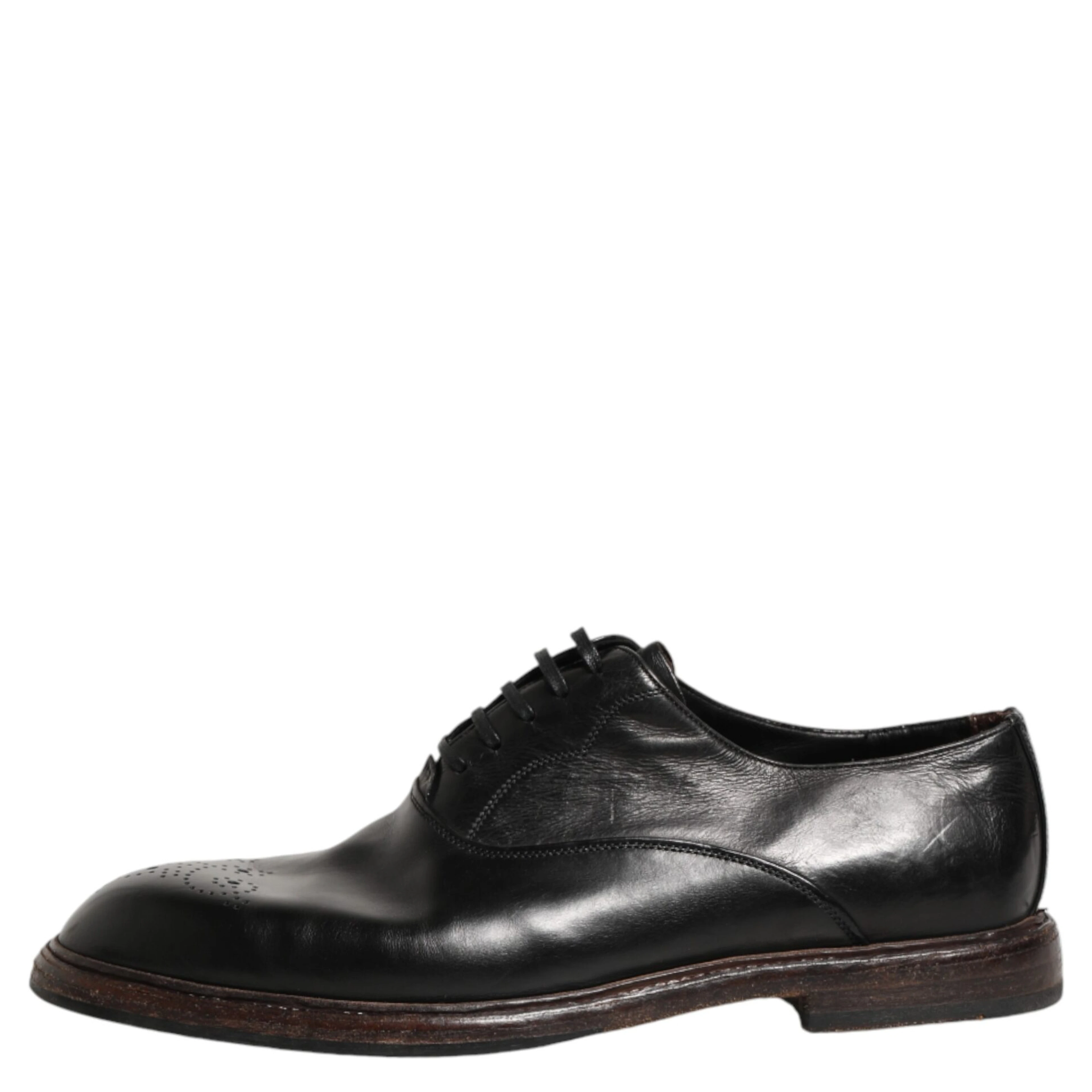 Black Calfskin Leather Oxford Dress Shoes