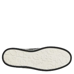 Black Leather Signature Figures Sneakers Shoes