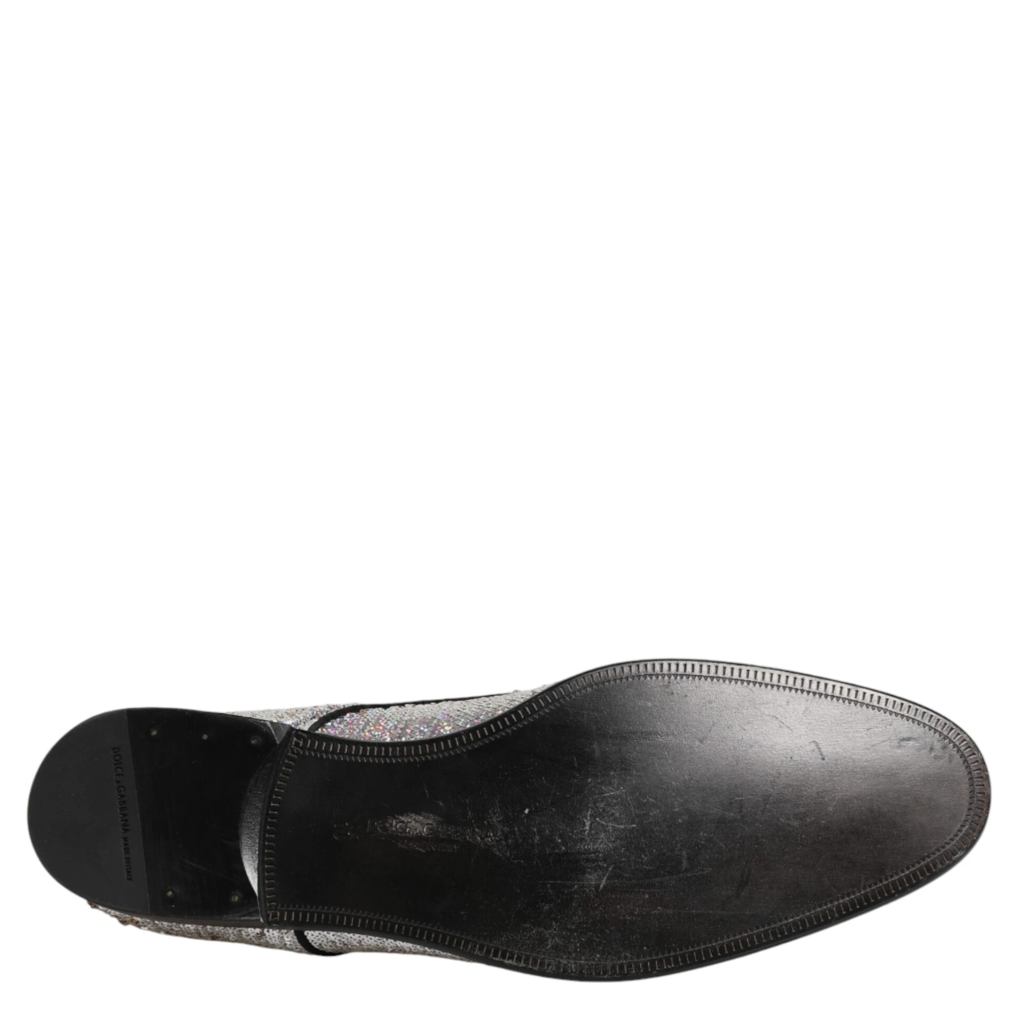 Silver Sequined Lace Up Men Derby Dress Shoes