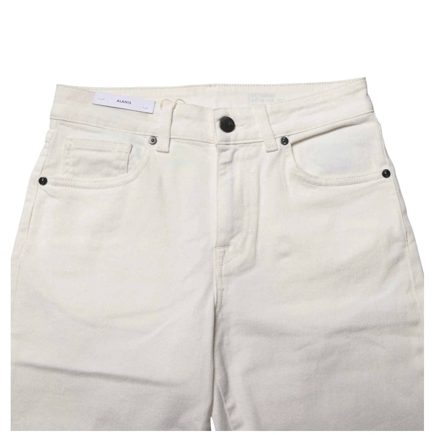 White Cotton Mid Waist Skinny Denim Trouser Jeans