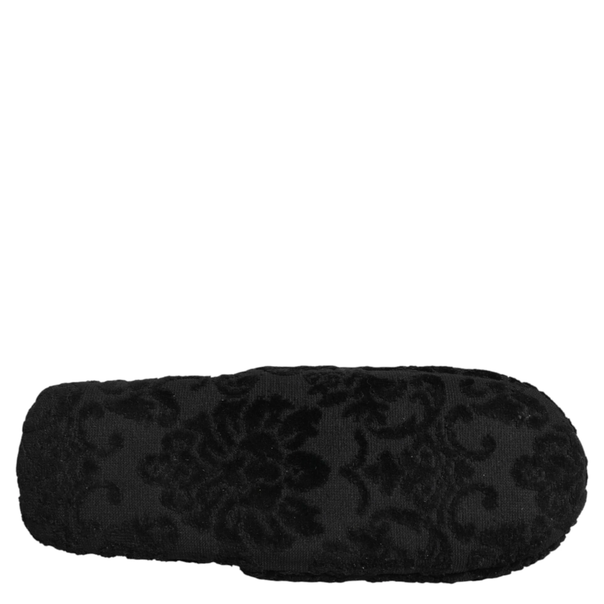 Black Logo Embroidered Slippers Flats Shoes