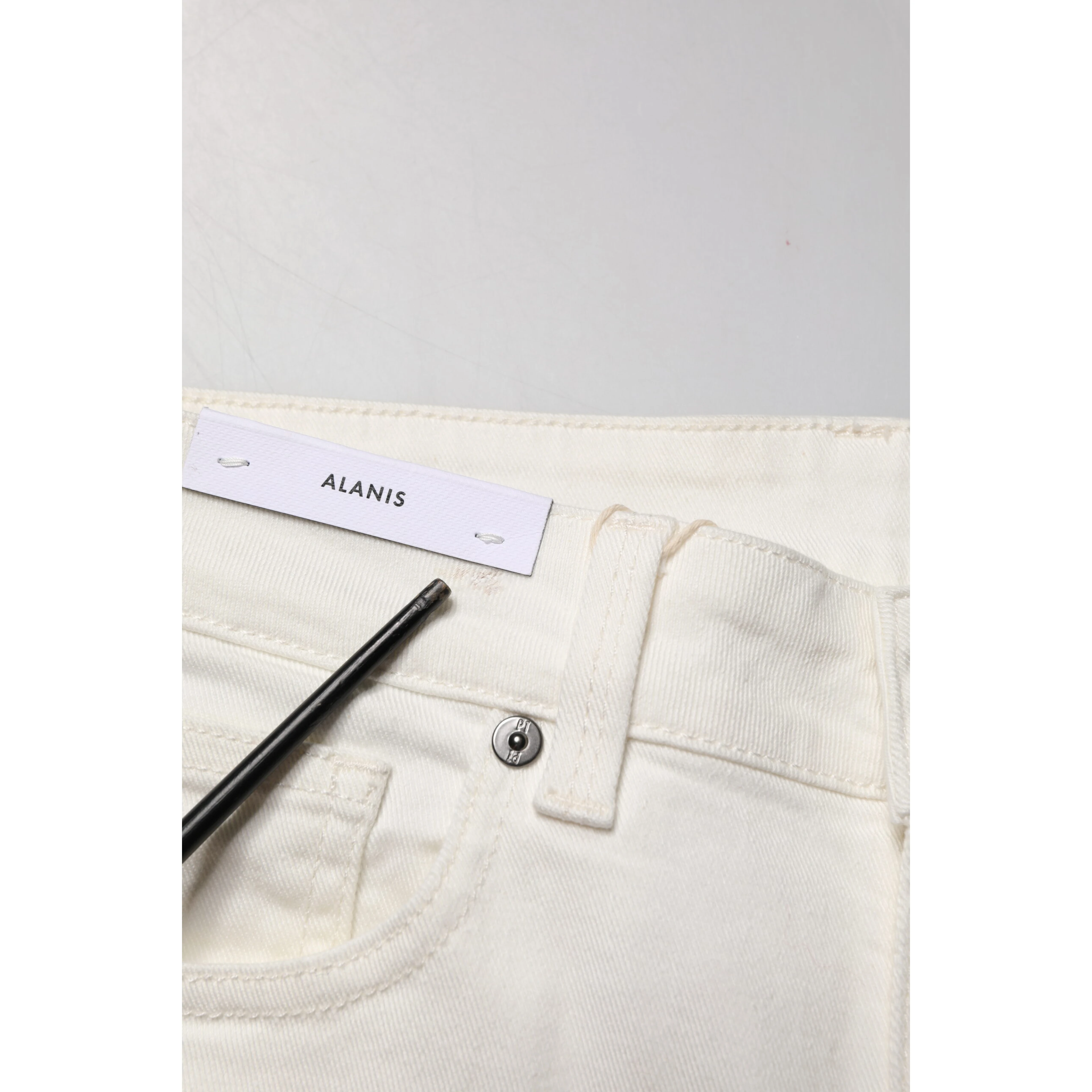 White Cotton Mid Waist Skinny Denim Trouser Jeans