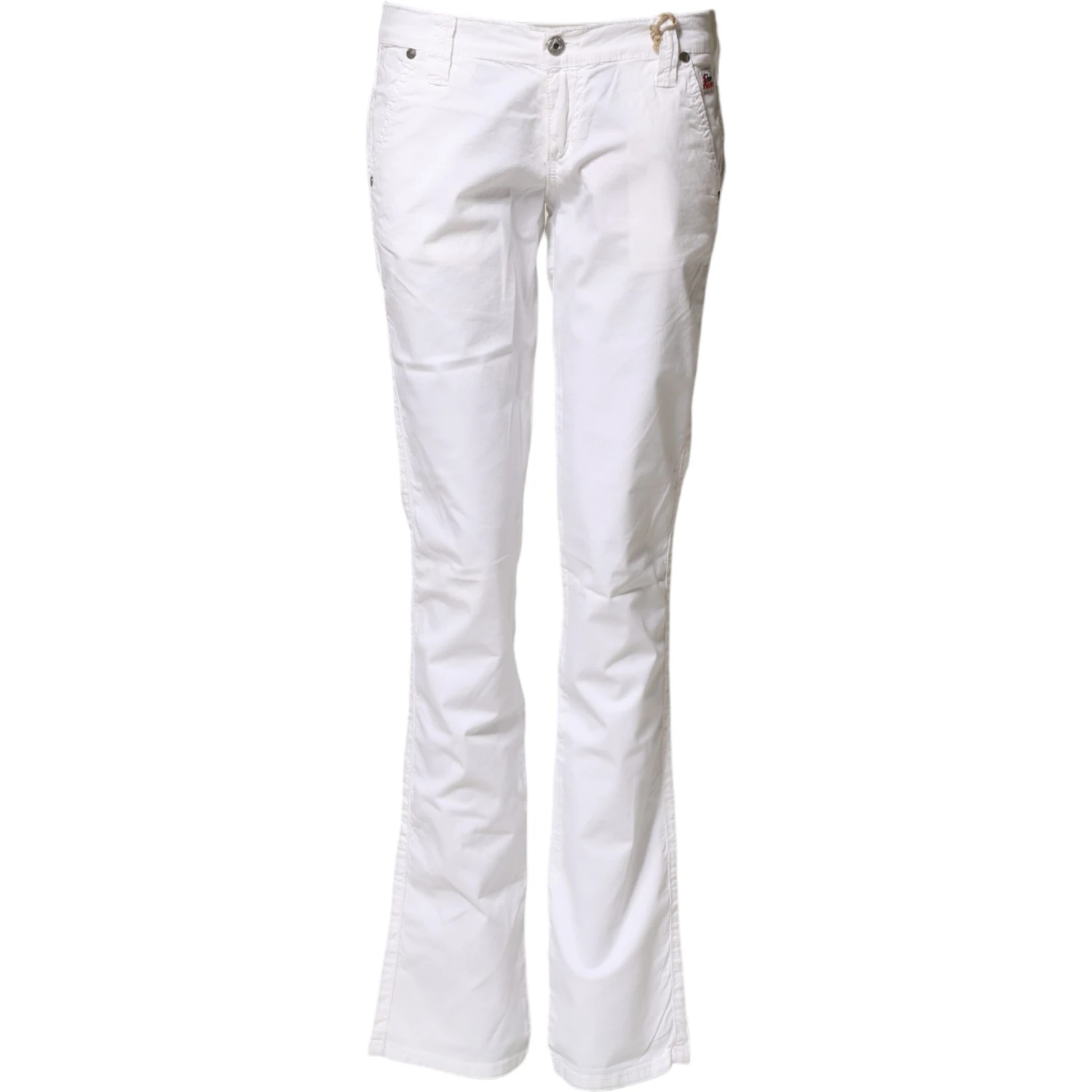 White Low Waist Bootcut Flared Denim Trouser Jeans