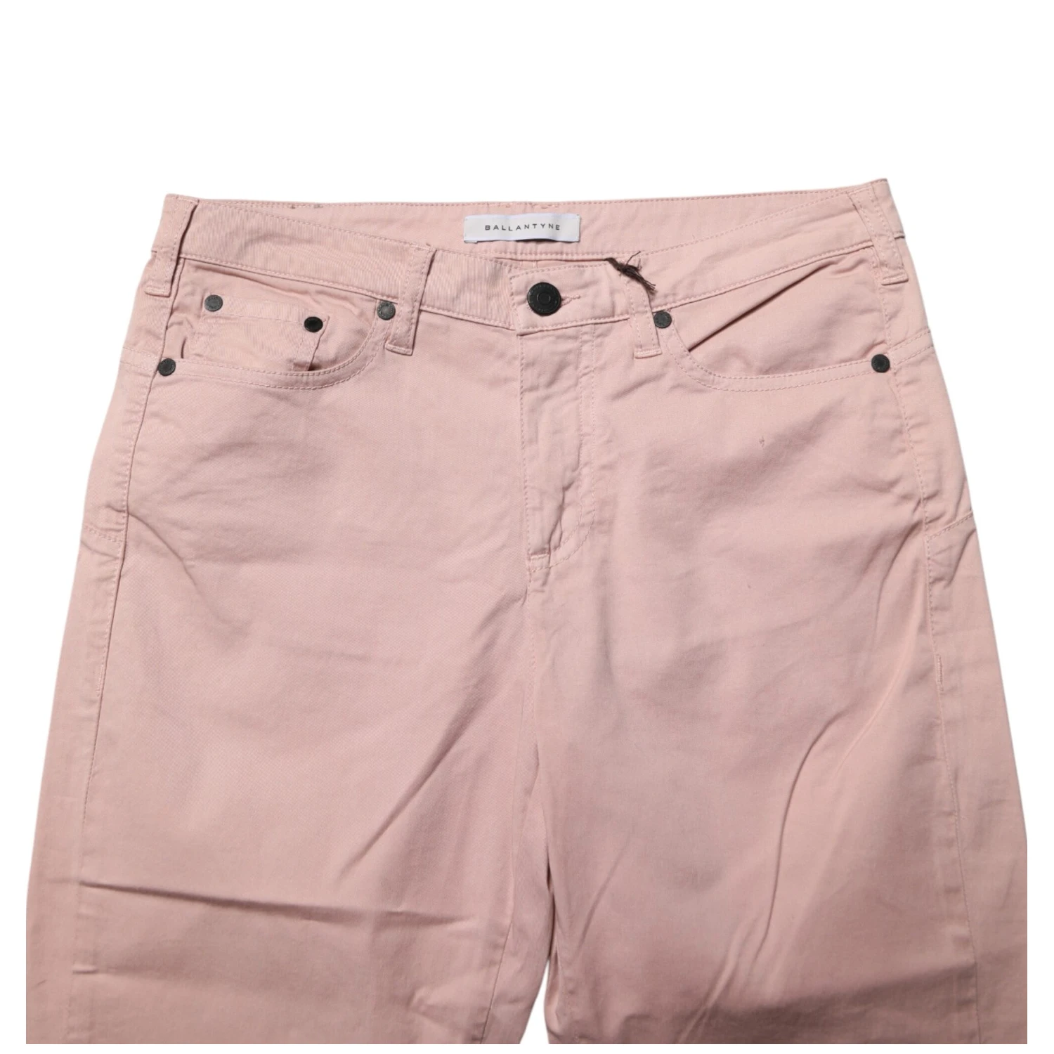 Light Pink Cotton Mid Waist Skinny Fit Denim Jeans