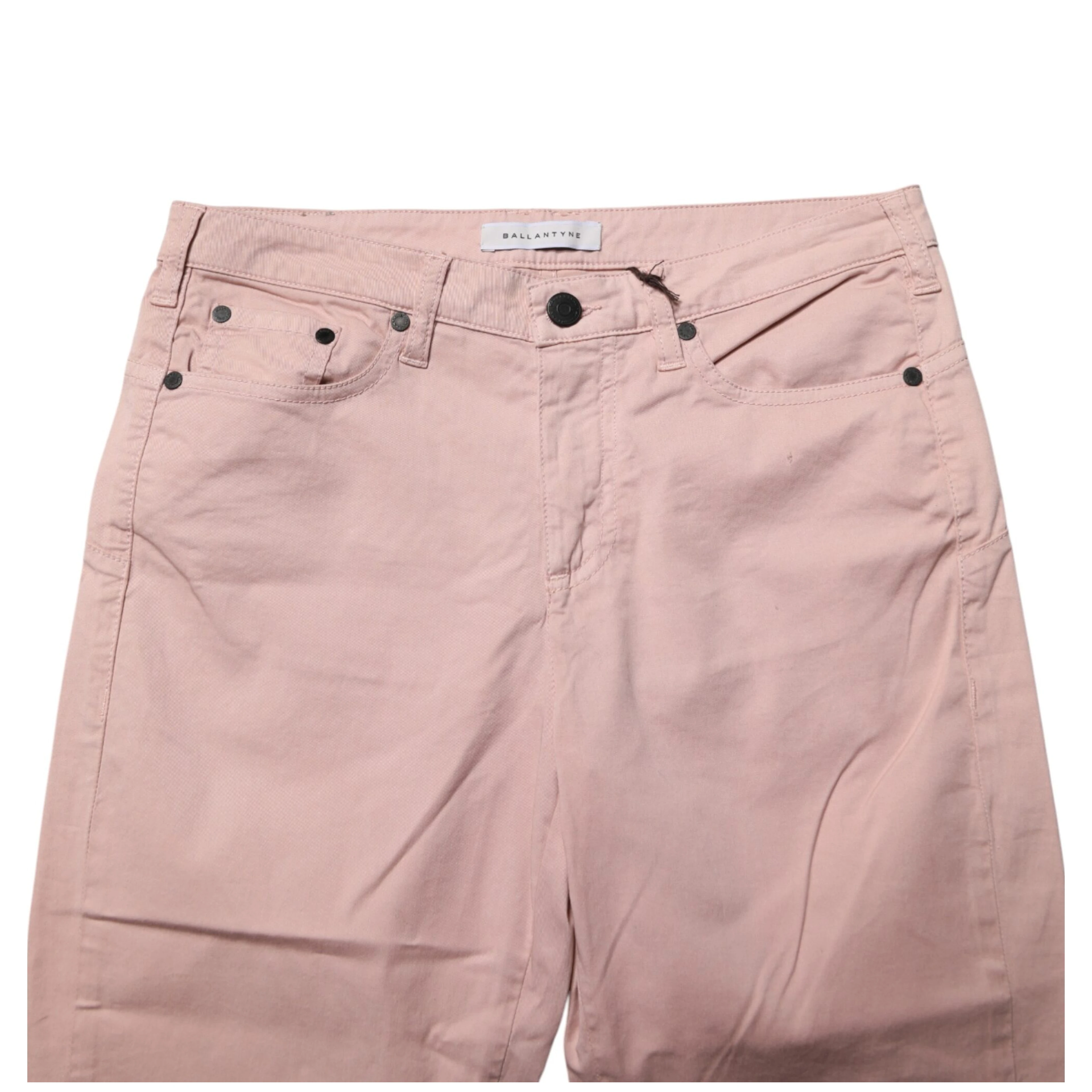Light Pink Cotton Mid Waist Skinny Fit Denim Jeans