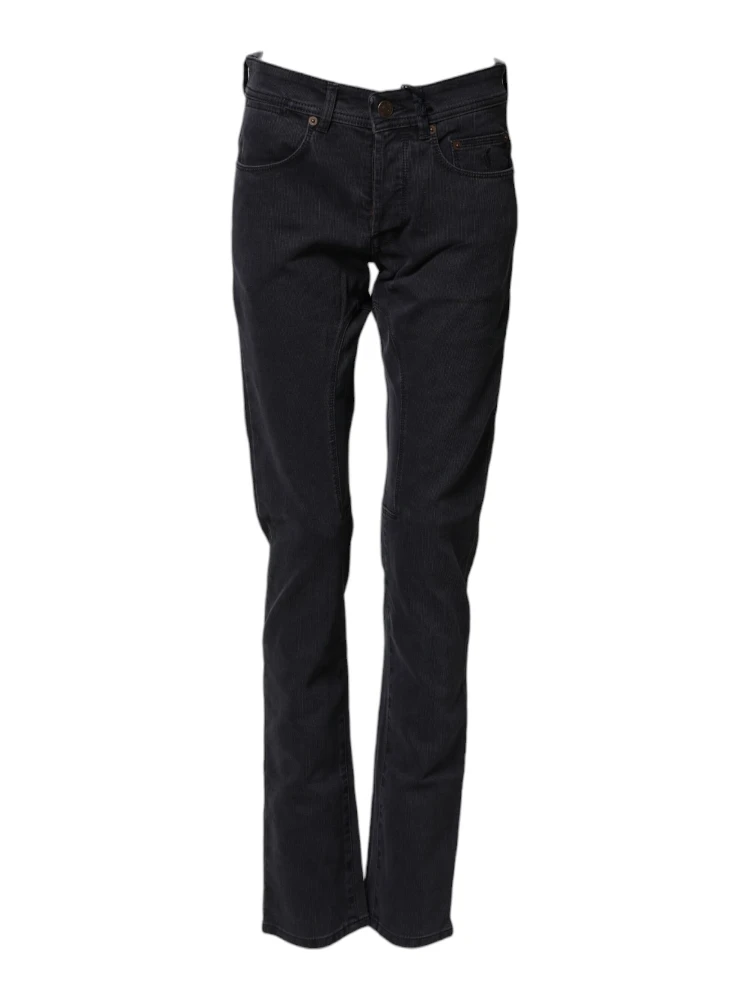Black Cotton Straight Fit Women Denim Trouser Jeans