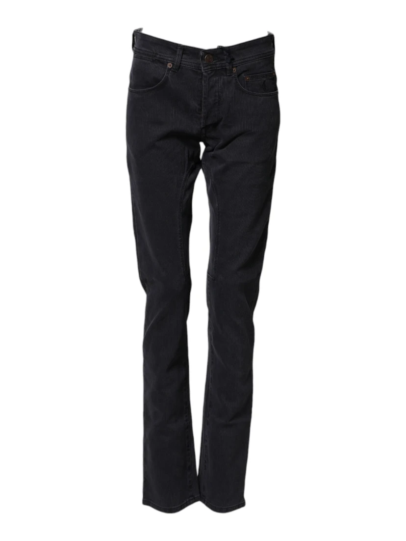 Black Cotton Straight Fit Women Denim Trouser Jeans