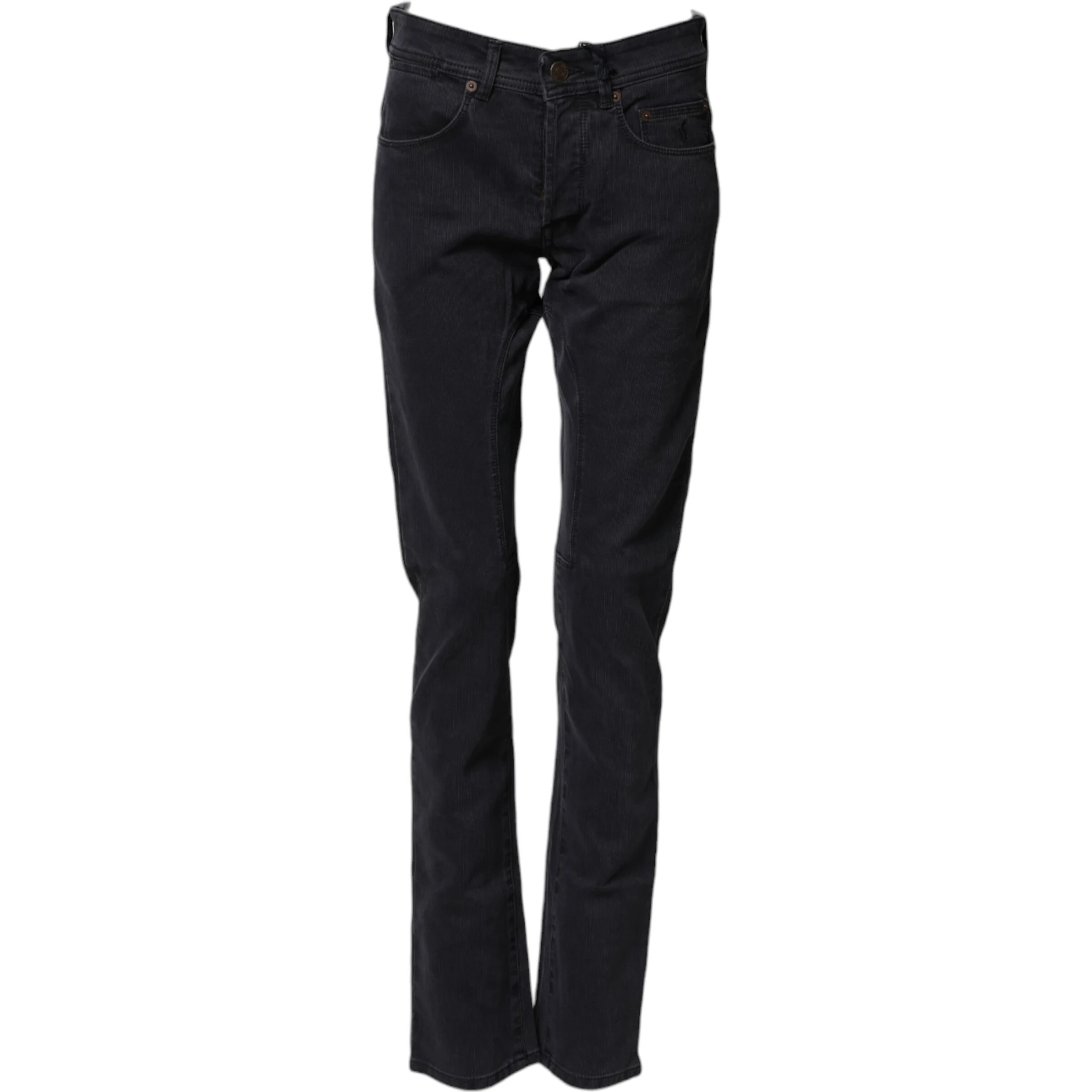 Black Cotton Straight Fit Women Denim Trouser Jeans