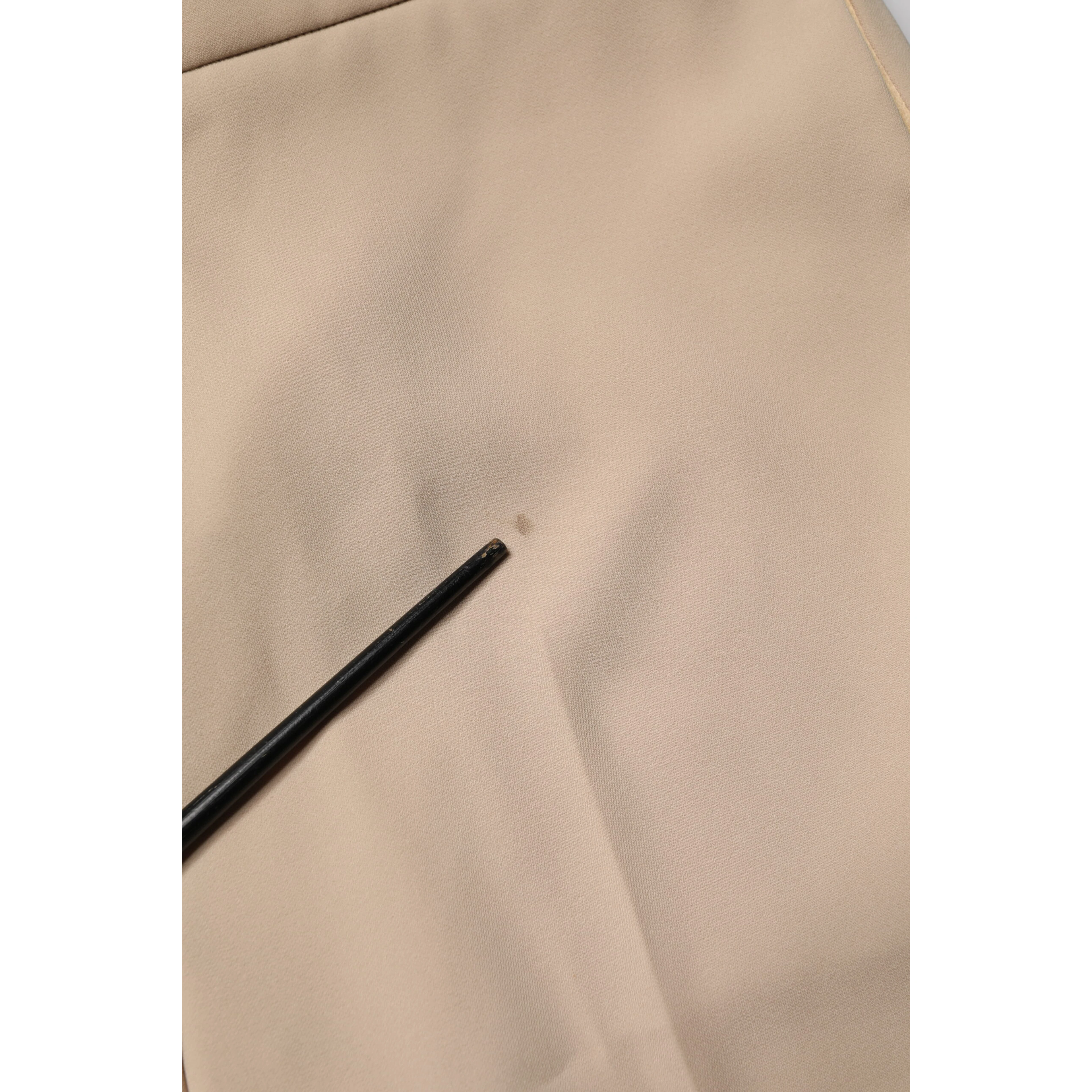 Beige High Waist Straight Chino Trouser Pants