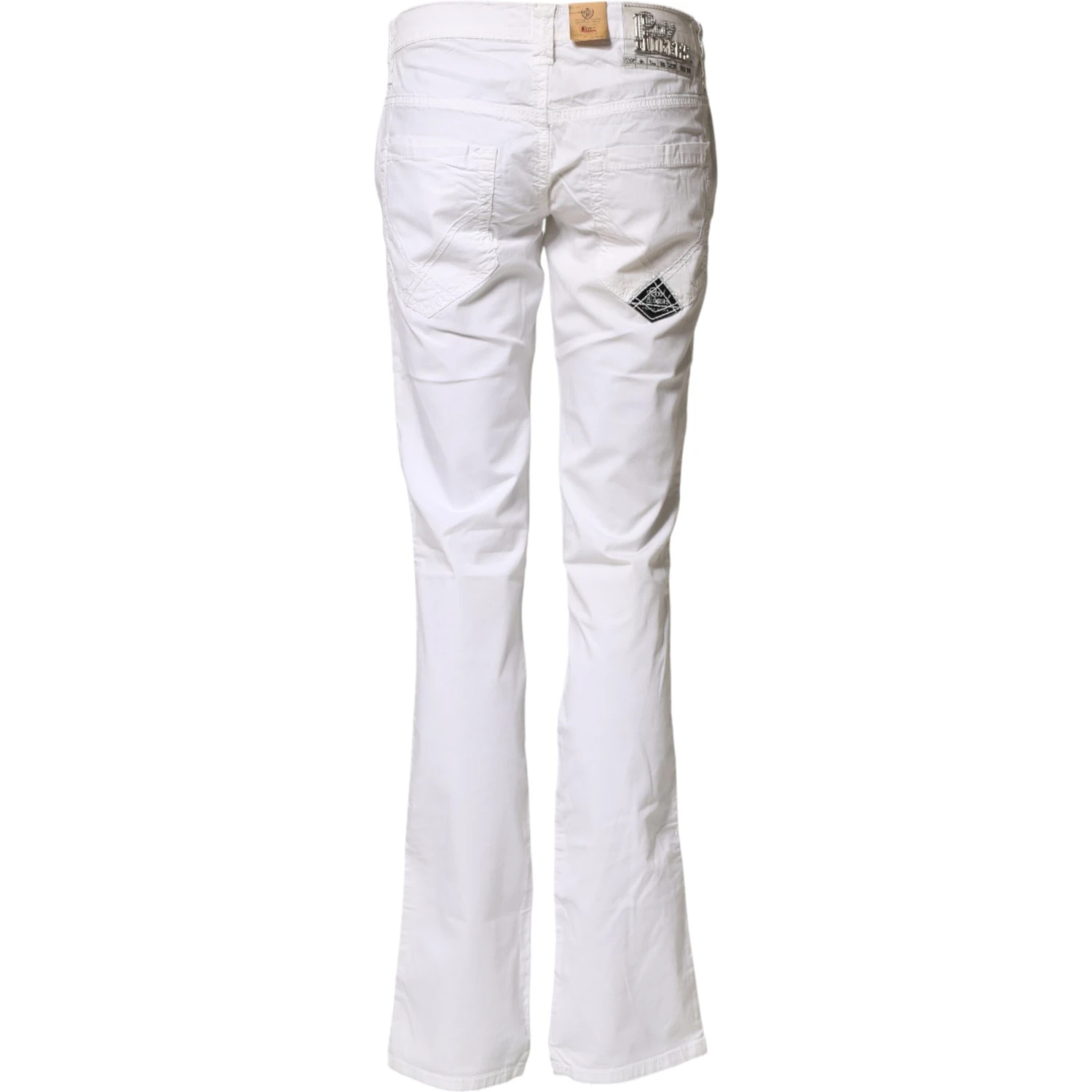 White Low Waist Bootcut Flared Denim Trouser Jeans