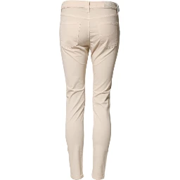 Beige Mid Waist Skinny Fit Denim Trouser Jeans