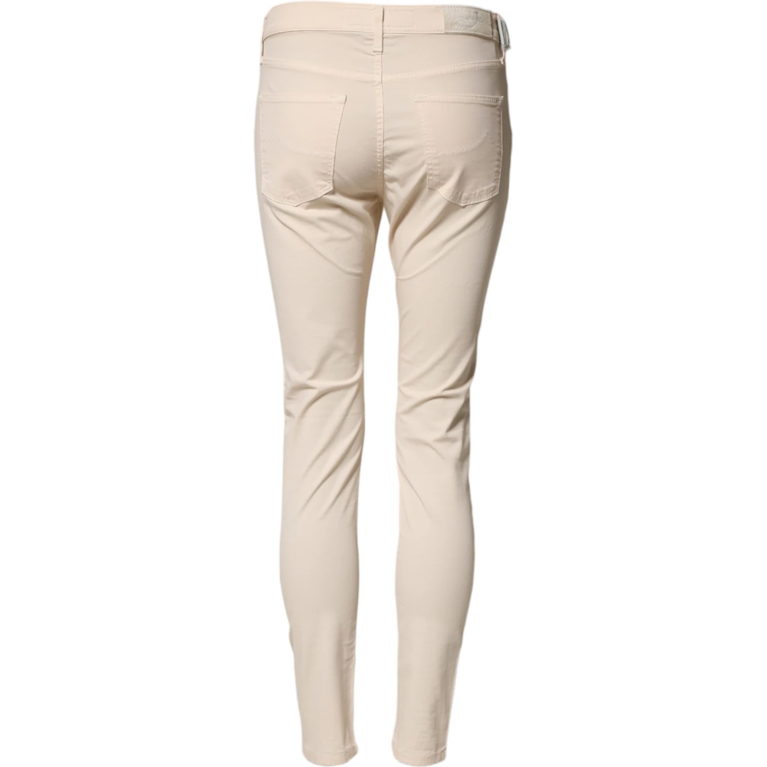 Beige Mid Waist Skinny Fit Denim Trouser Jeans
