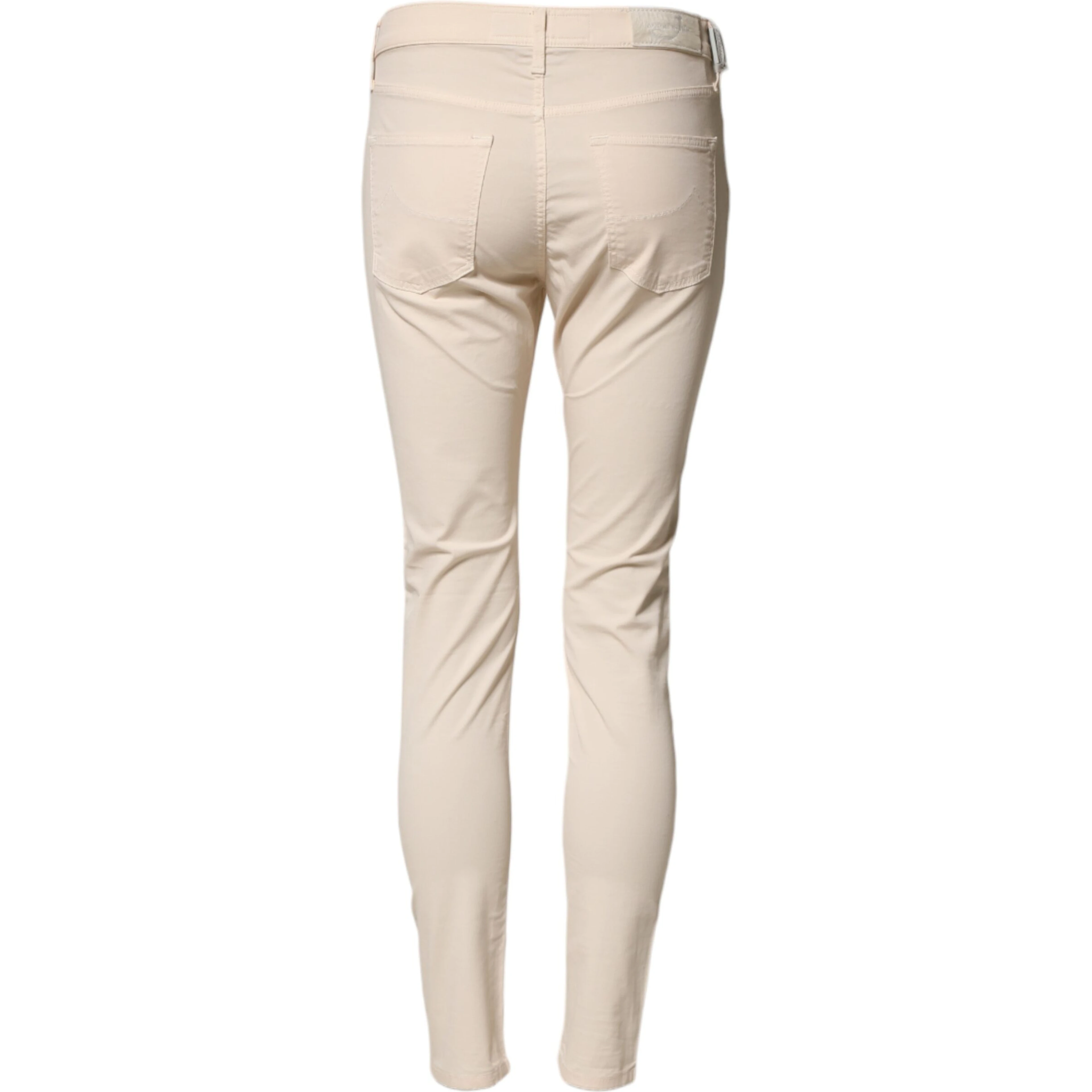 Beige Mid Waist Skinny Fit Denim Trouser Jeans