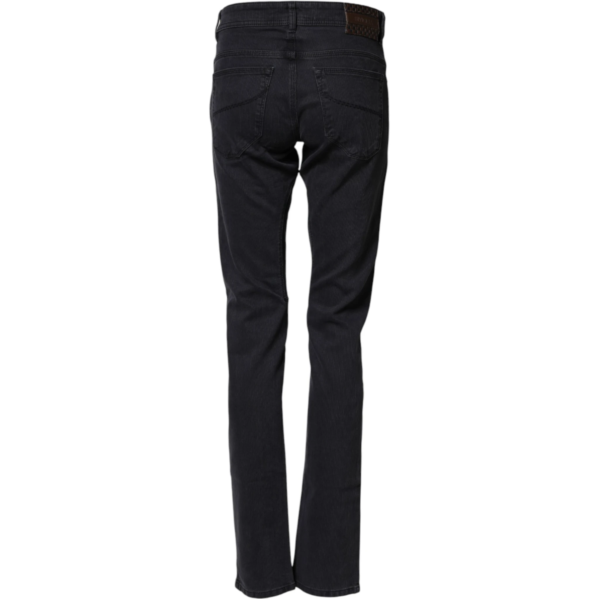 Black Cotton Straight Fit Women Denim Trouser Jeans