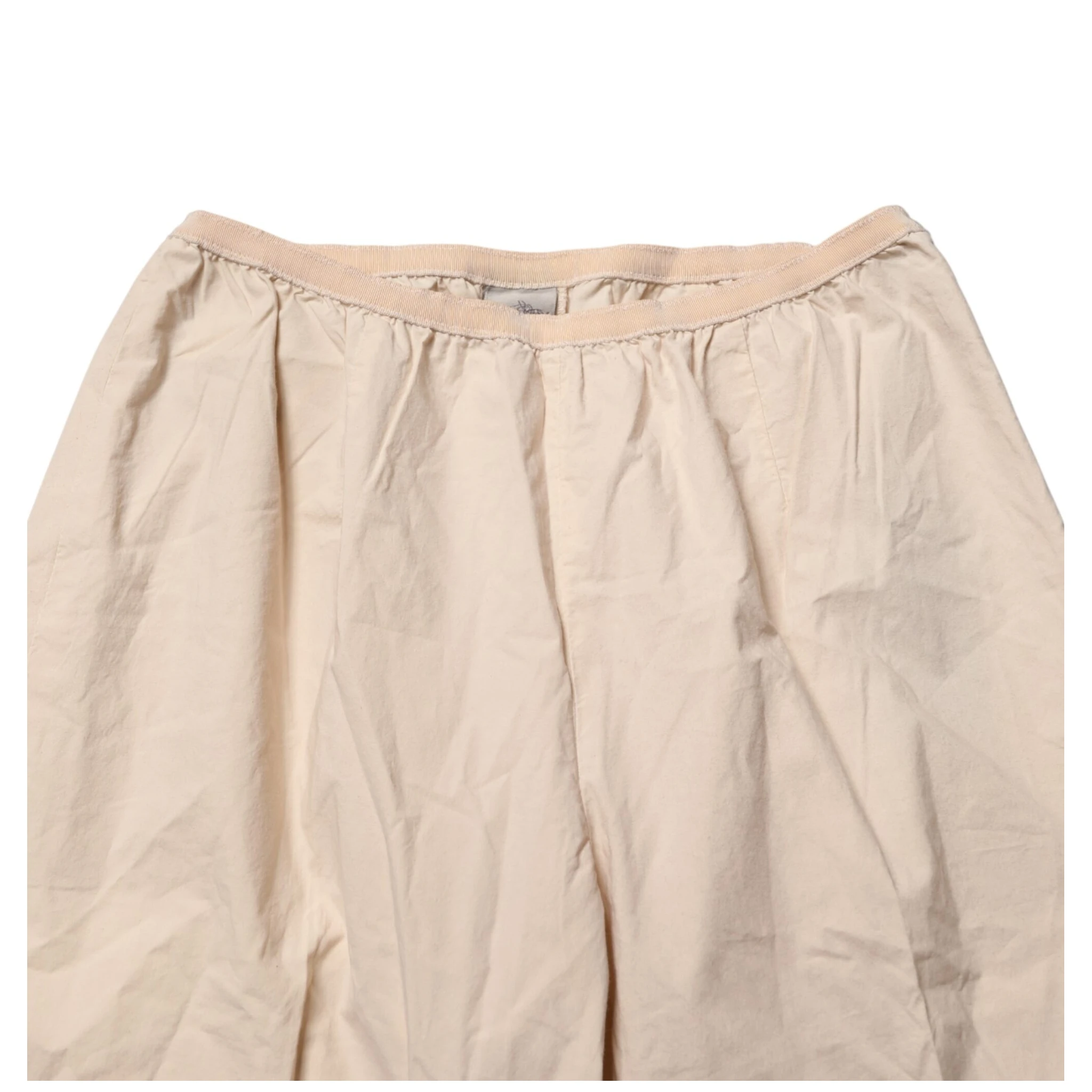Beige Cotton High Waist Straight Chino Trouser Pants