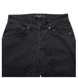 Black Cotton Straight Fit Women Denim Trouser Jeans