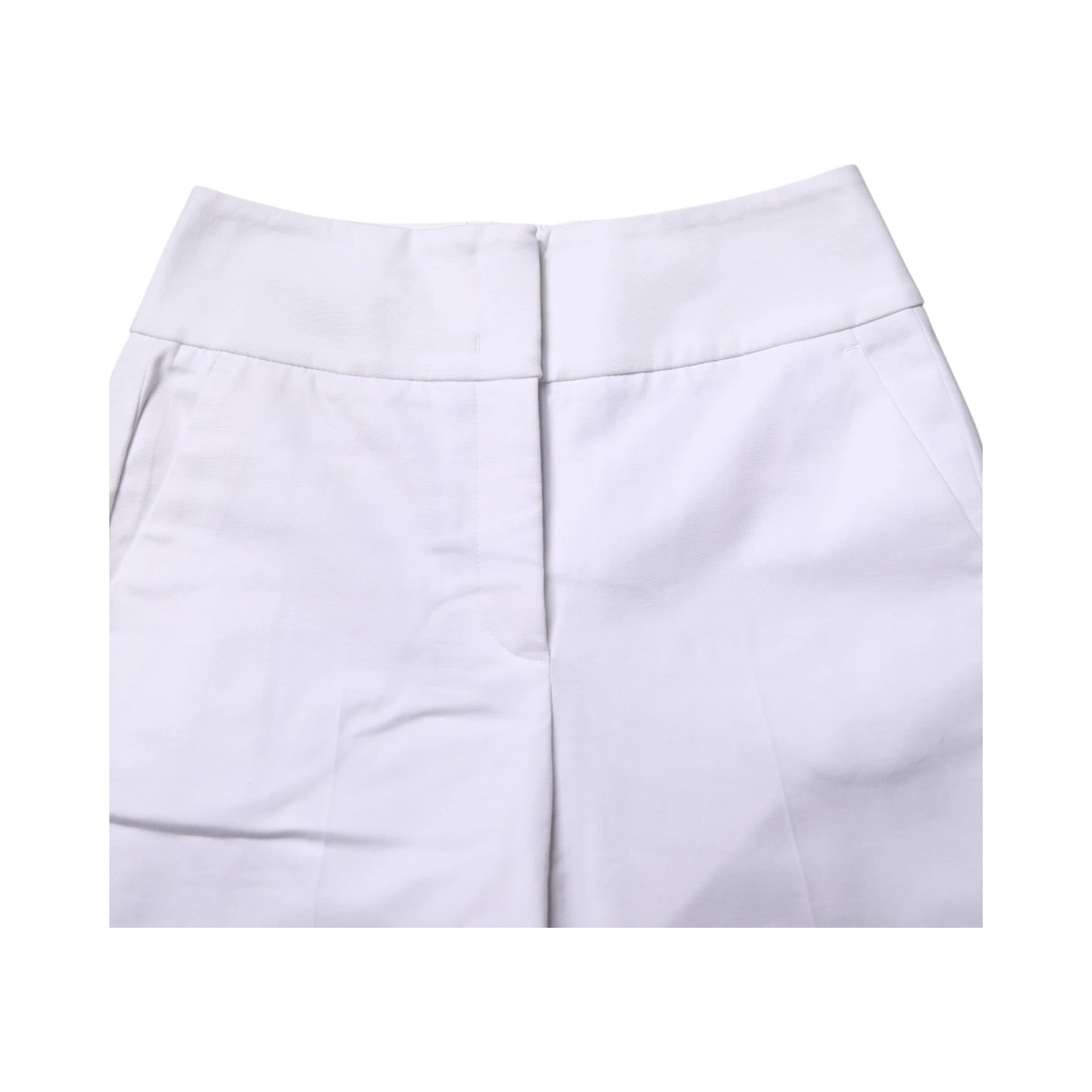 White High Waist Tapered Fit Chino Trouser Pants