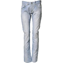 Light Blue Cotton Stretch Straight Denim Trouser Jeans