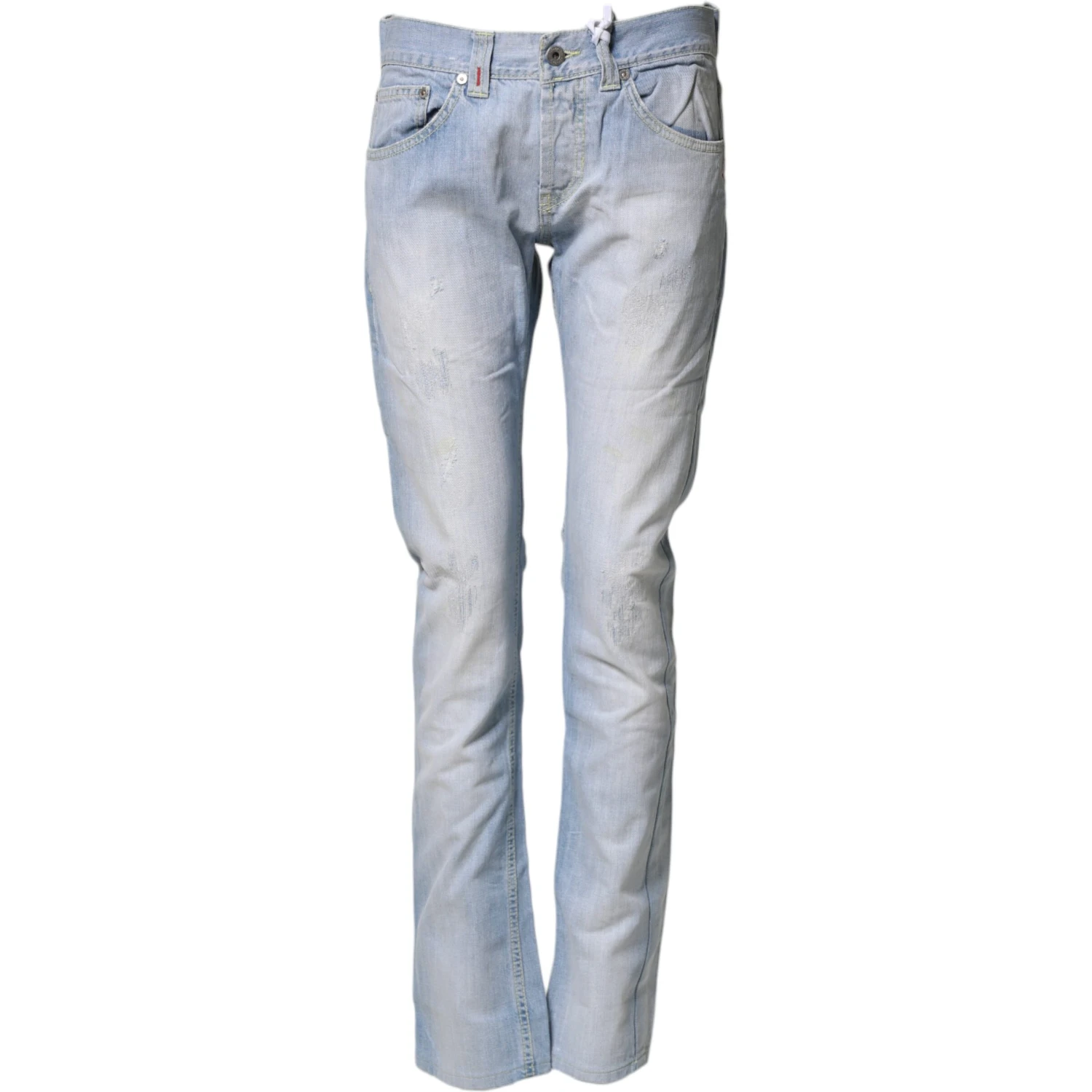 Light Blue Cotton Stretch Straight Denim Trouser Jeans