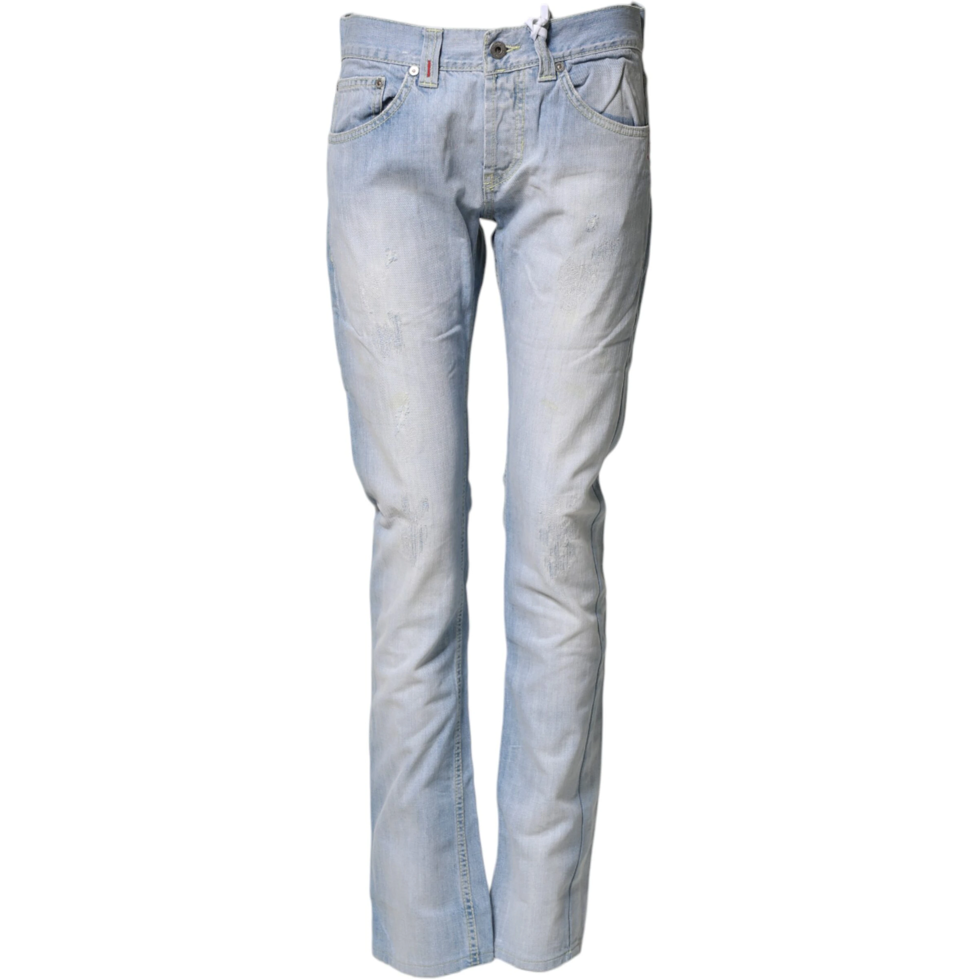Light Blue Cotton Stretch Straight Denim Trouser Jeans