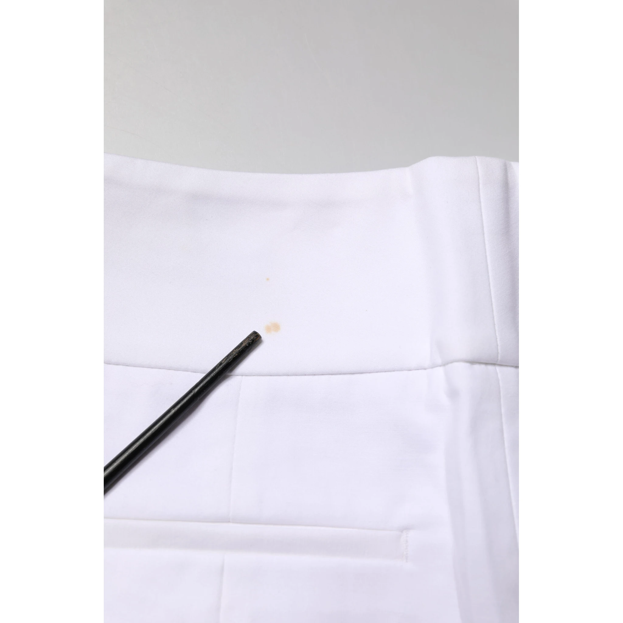 White High Waist Tapered Fit Chino Trouser Pants