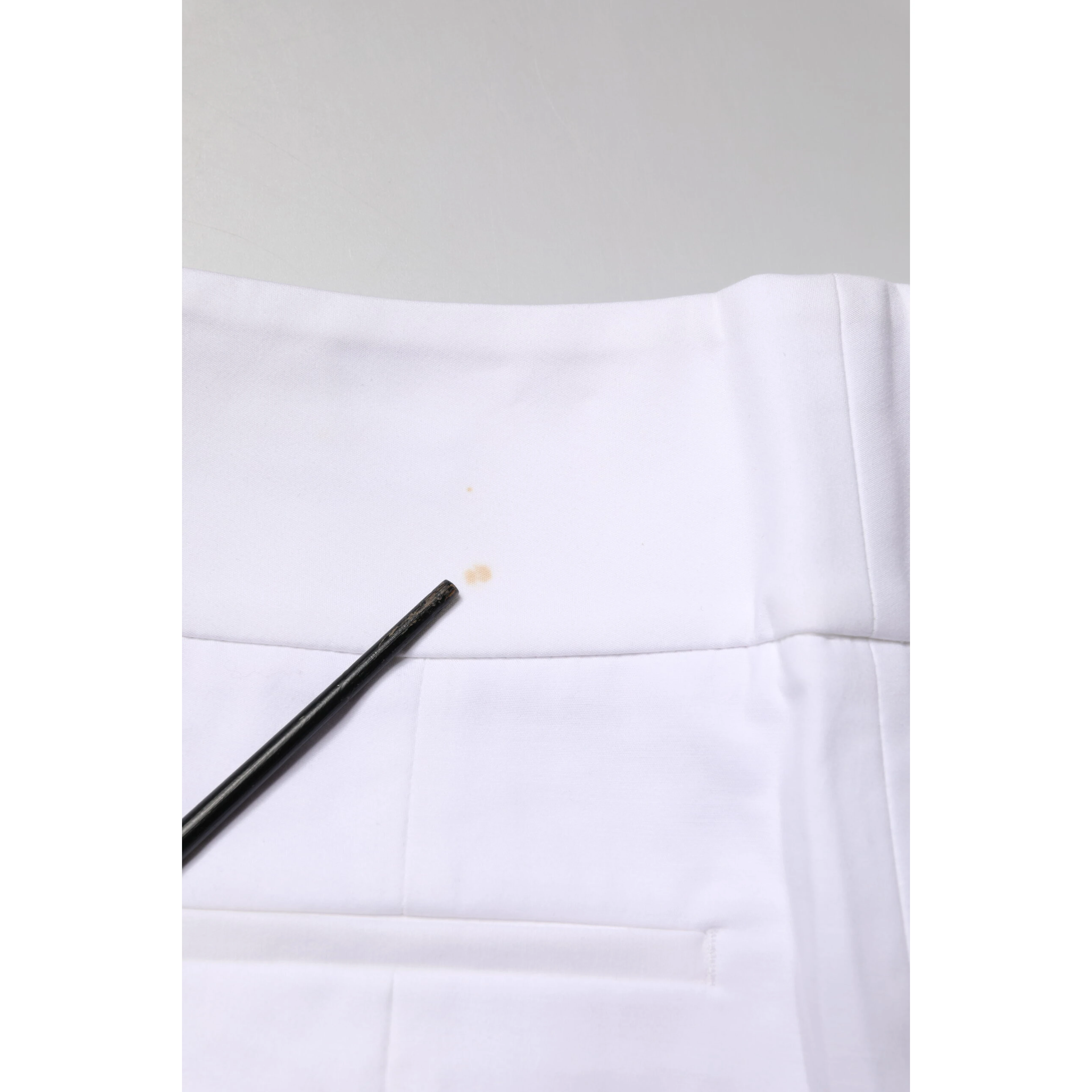 White High Waist Tapered Fit Chino Trouser Pants