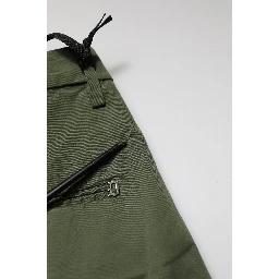 Dark Green Cotton Stretch Skinny Chino Trouser Pants