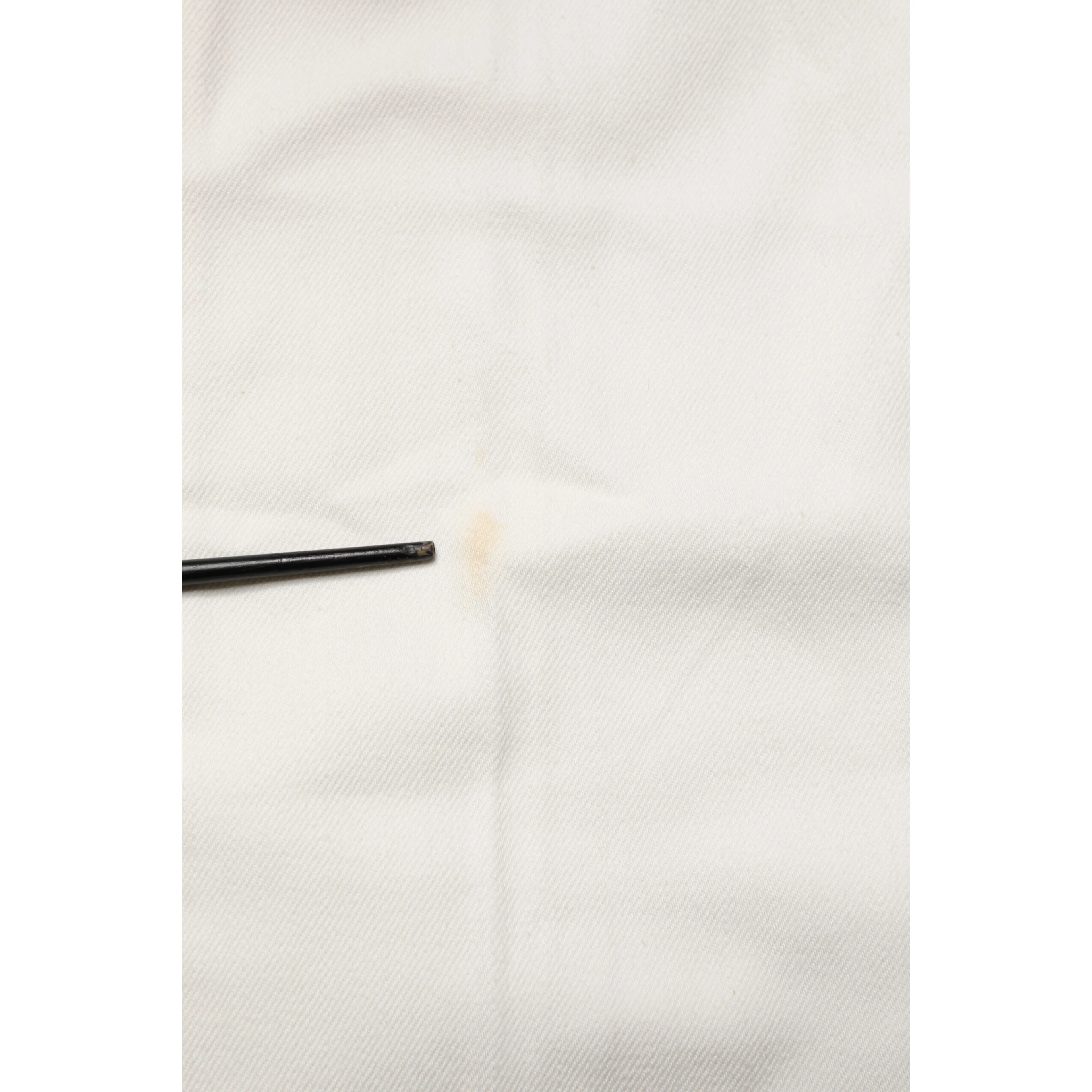 White Cotton Straight Denim Mid Waist Trouser Jeans