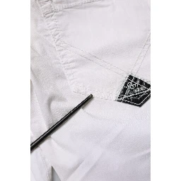 White Low Waist Bootcut Flared Denim Trouser Jeans