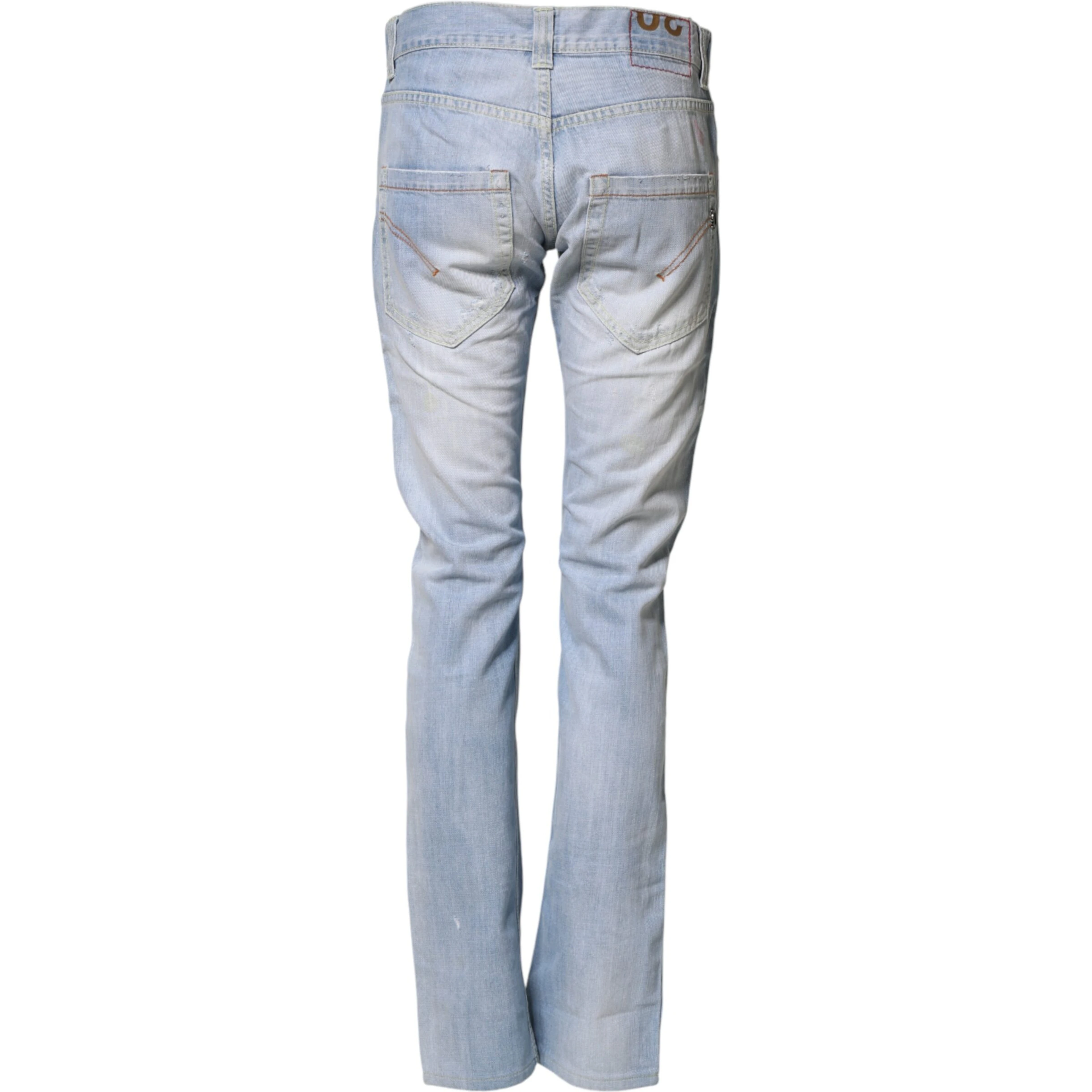Light Blue Cotton Stretch Straight Denim Trouser Jeans