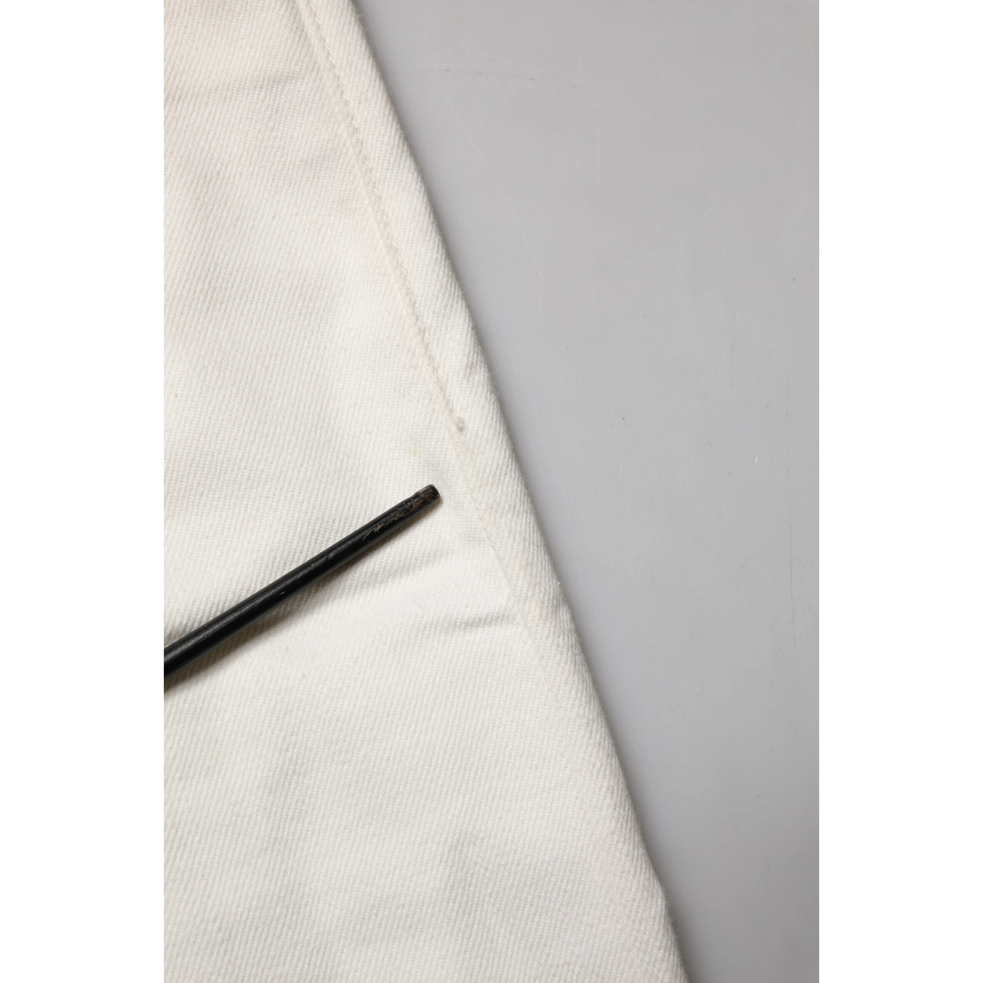White Cotton Straight Denim Mid Waist Trouser Jeans