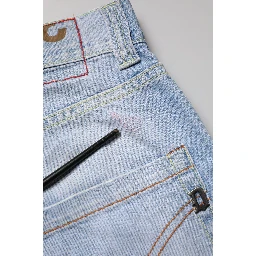 Light Blue Cotton Stretch Straight Denim Trouser Jeans