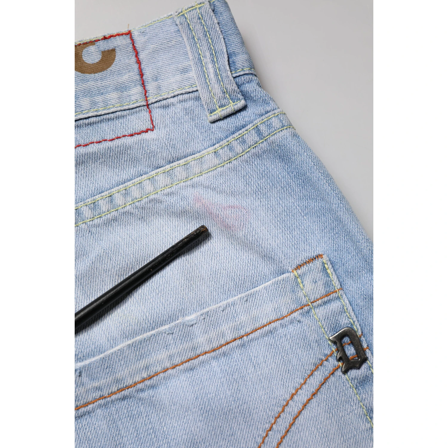 Light Blue Cotton Stretch Straight Denim Trouser Jeans