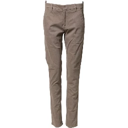 Cotton Stretch Straight Chino Trouser Brown