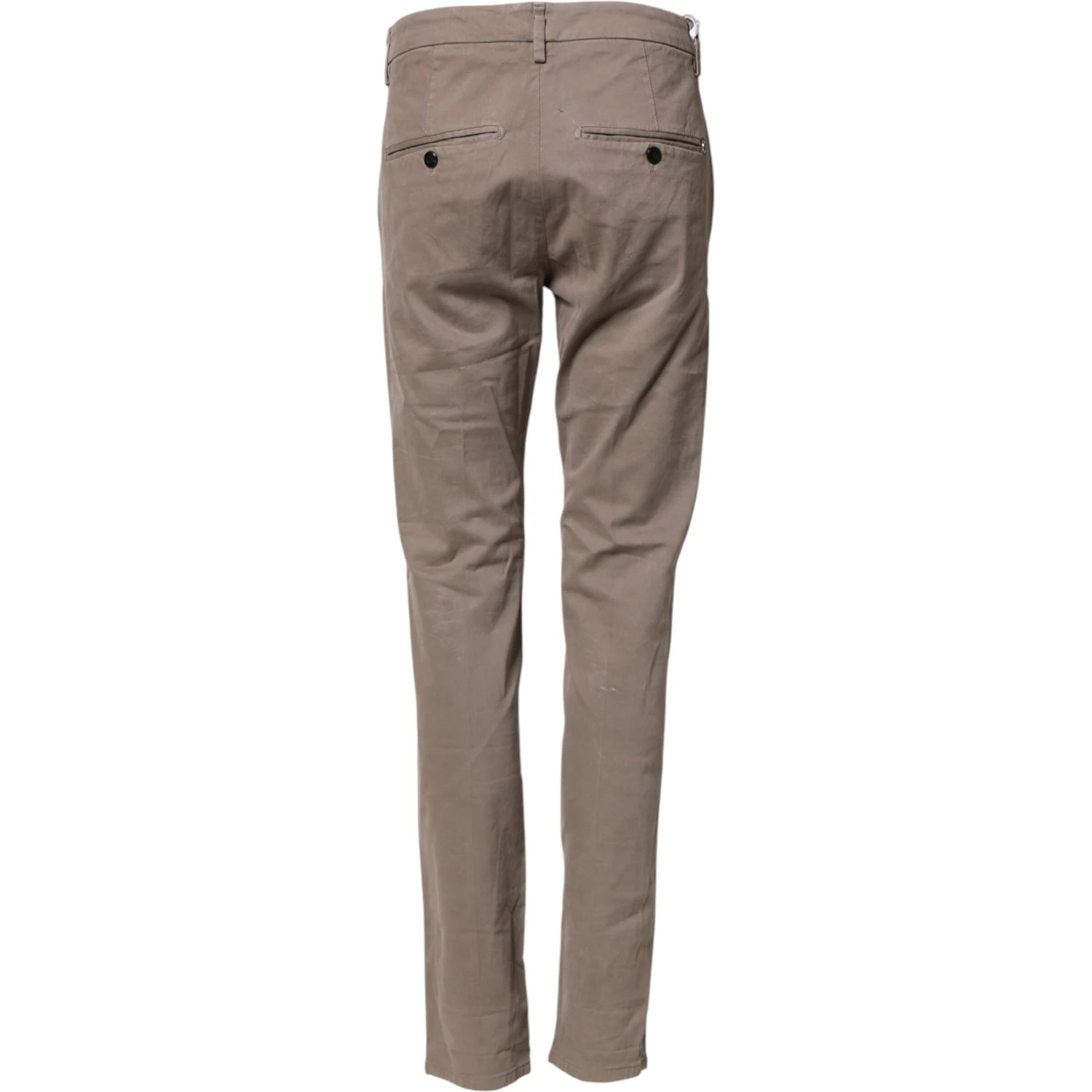 Cotton Stretch Straight Chino Trouser Brown